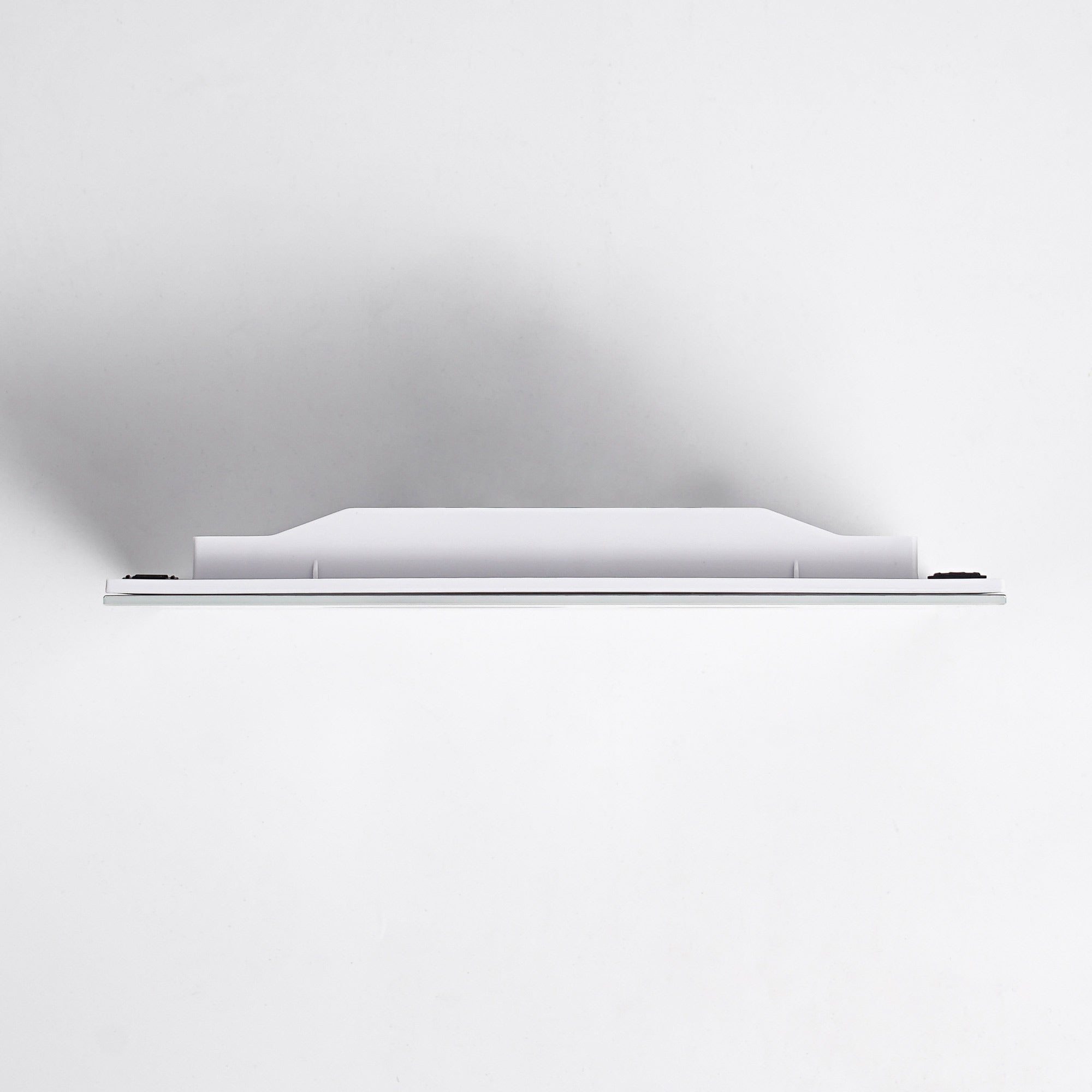 Push plate glass white / brushed silver - Compatible with Geberit Sigma (UP 320)