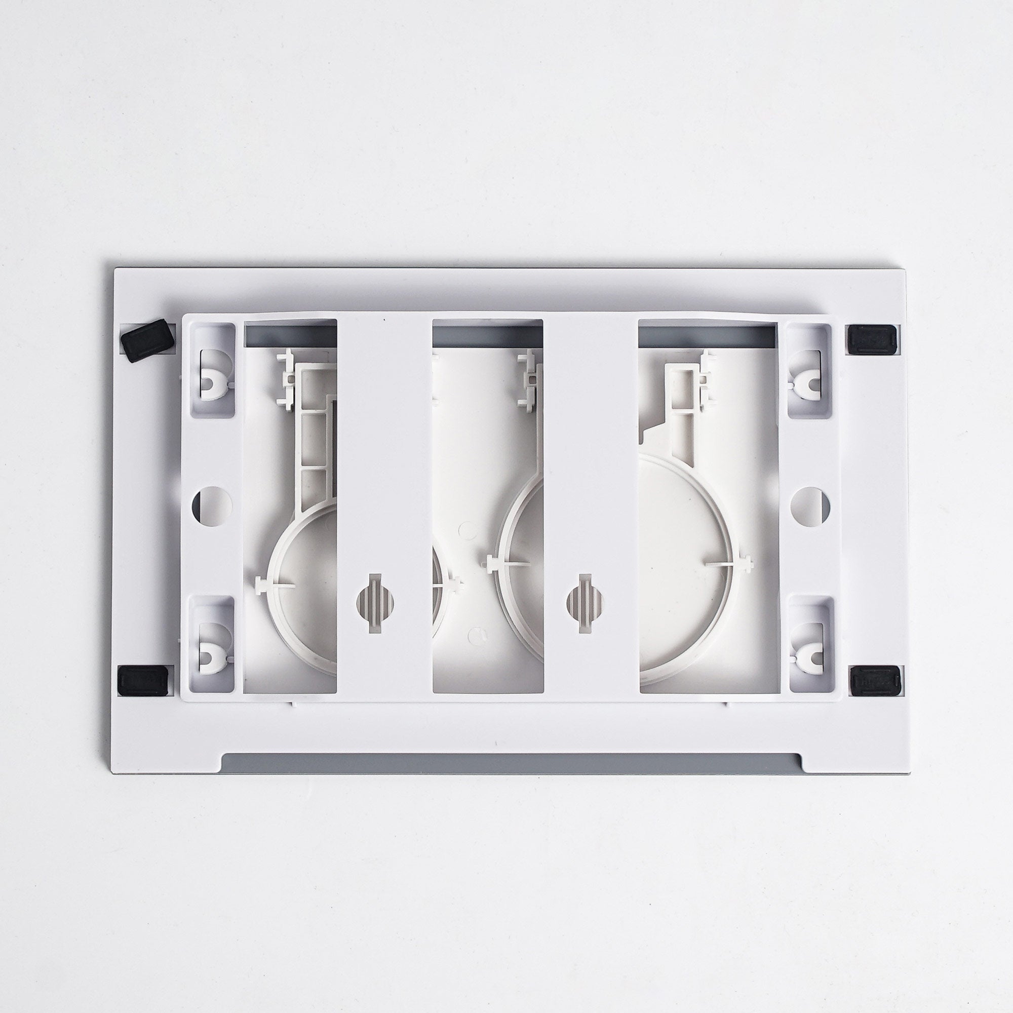 Plaque de commande en verre blanc / or brossé - Compatible avec Geberit Sigma (UP 320)