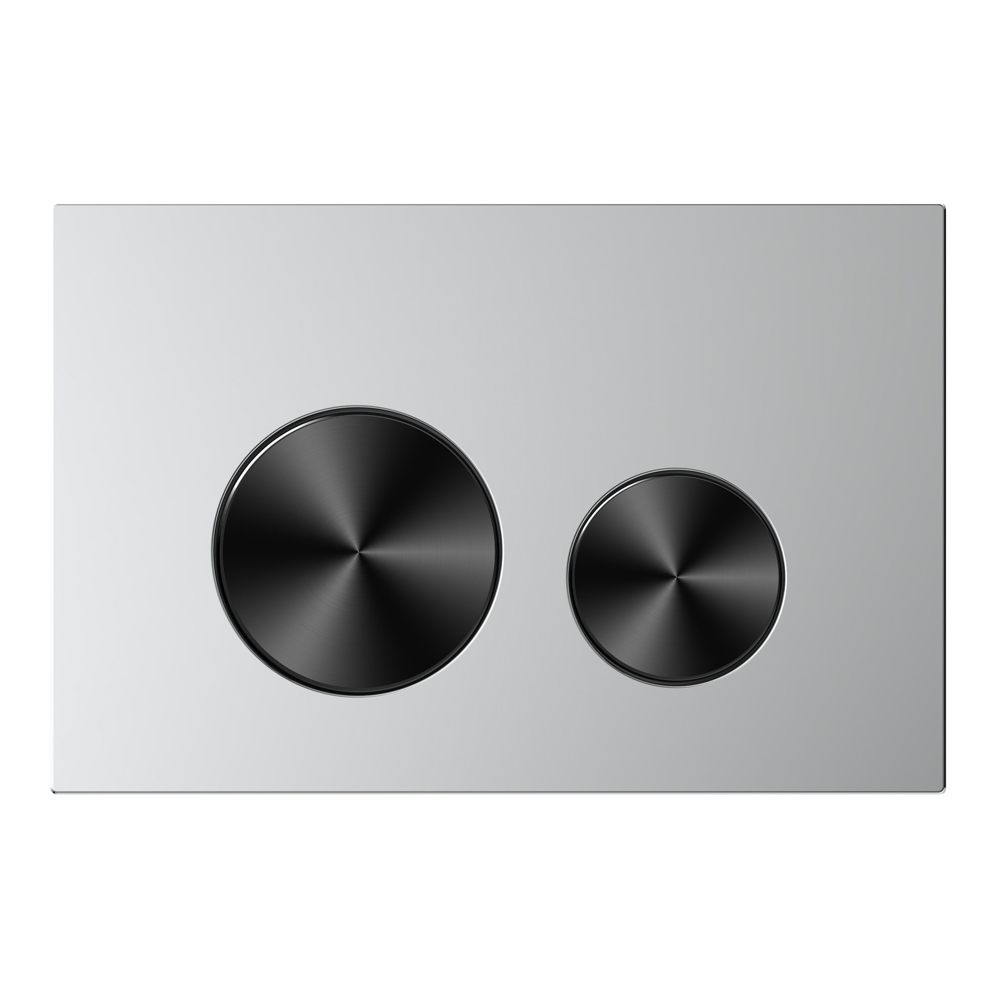 Plaque de commande en acier inoxydable / noir brossé compatible avec Geberit Sigma (UP 320)