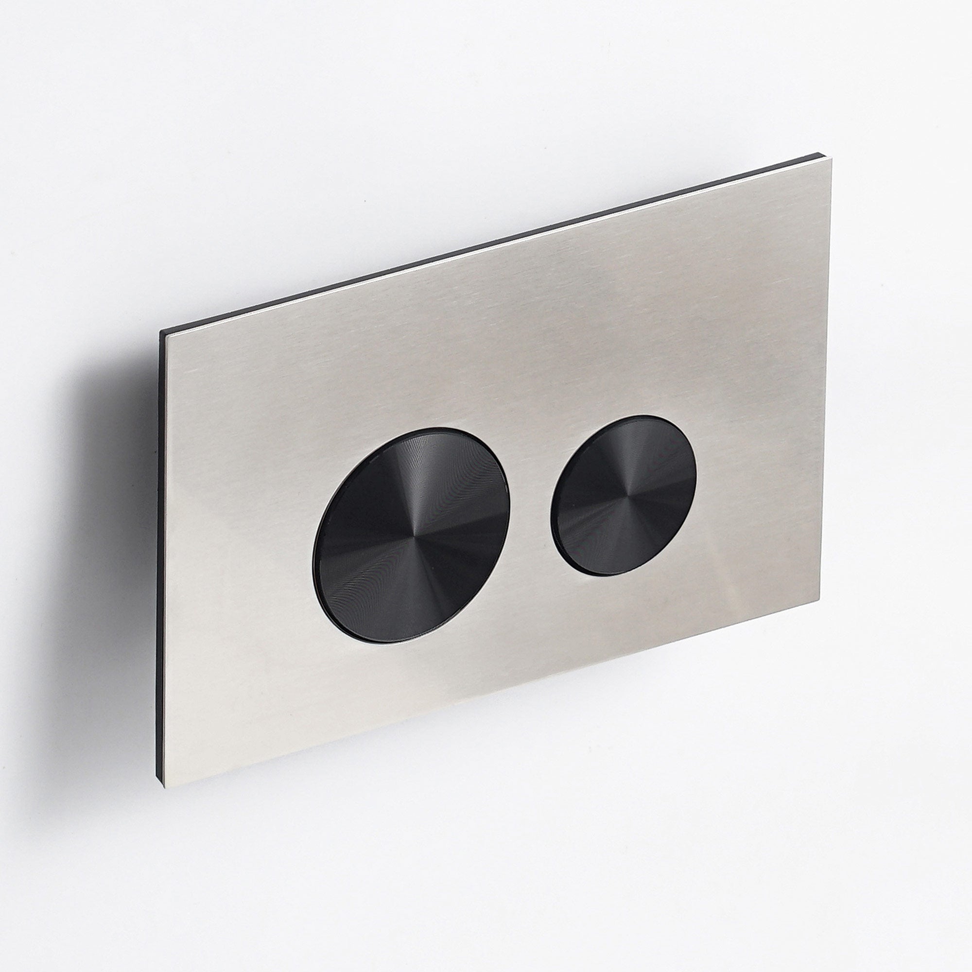 Push plate stainless steel / brushed black - Compatible with Geberit Sigma (UP 320)
