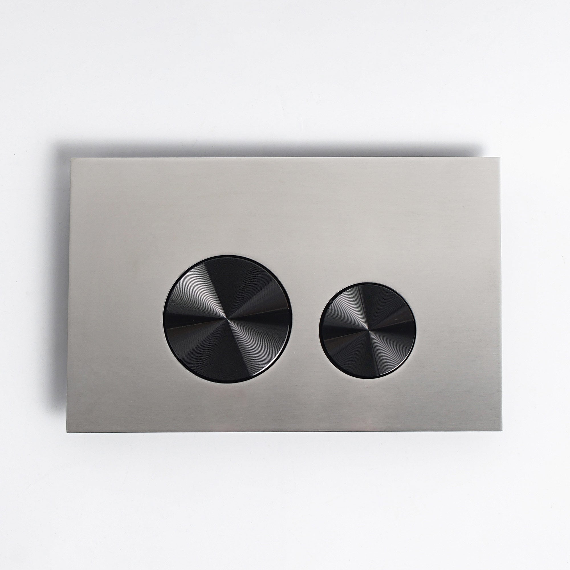 Push plate stainless steel / brushed black - Compatible with Geberit Sigma (UP 320)