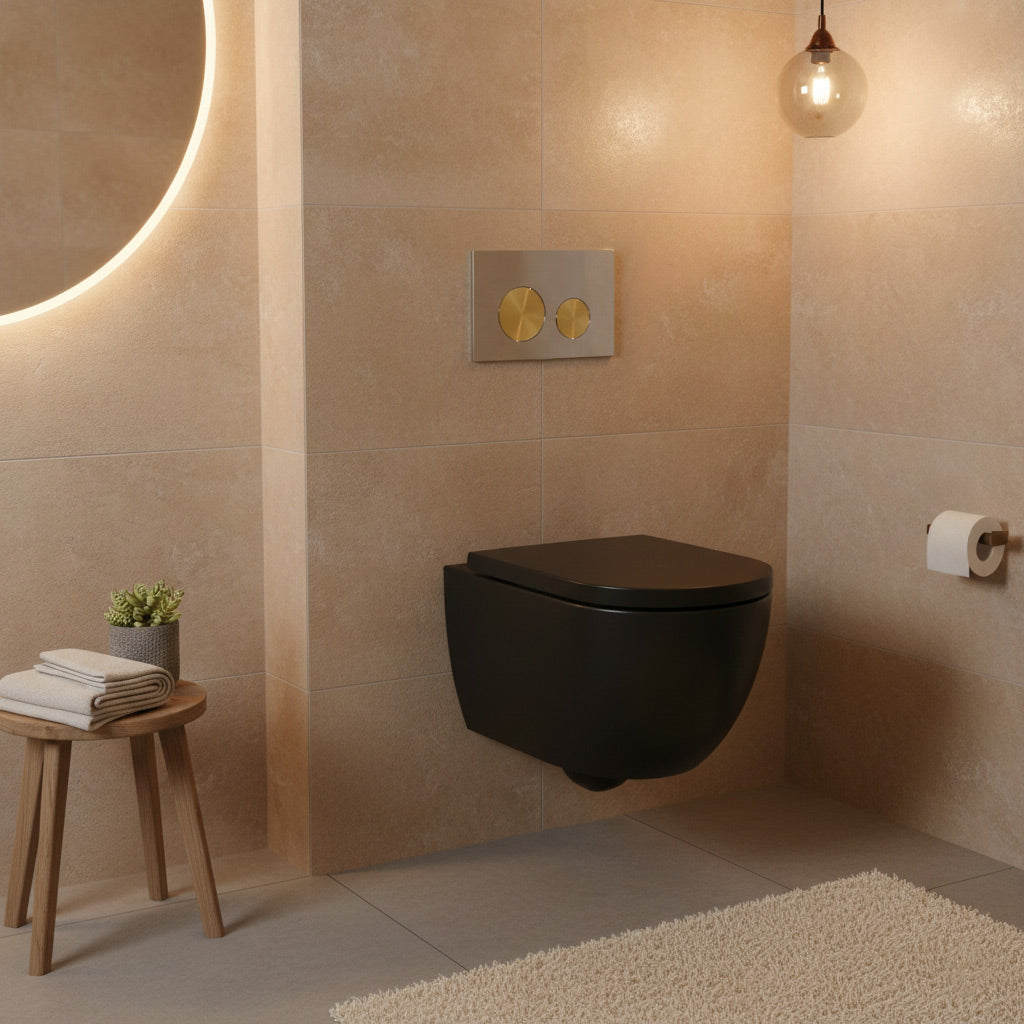 Placa pulsadora de acero inoxidable / Oro cepillado - Compatible con Geberit Sigma (UP 320)