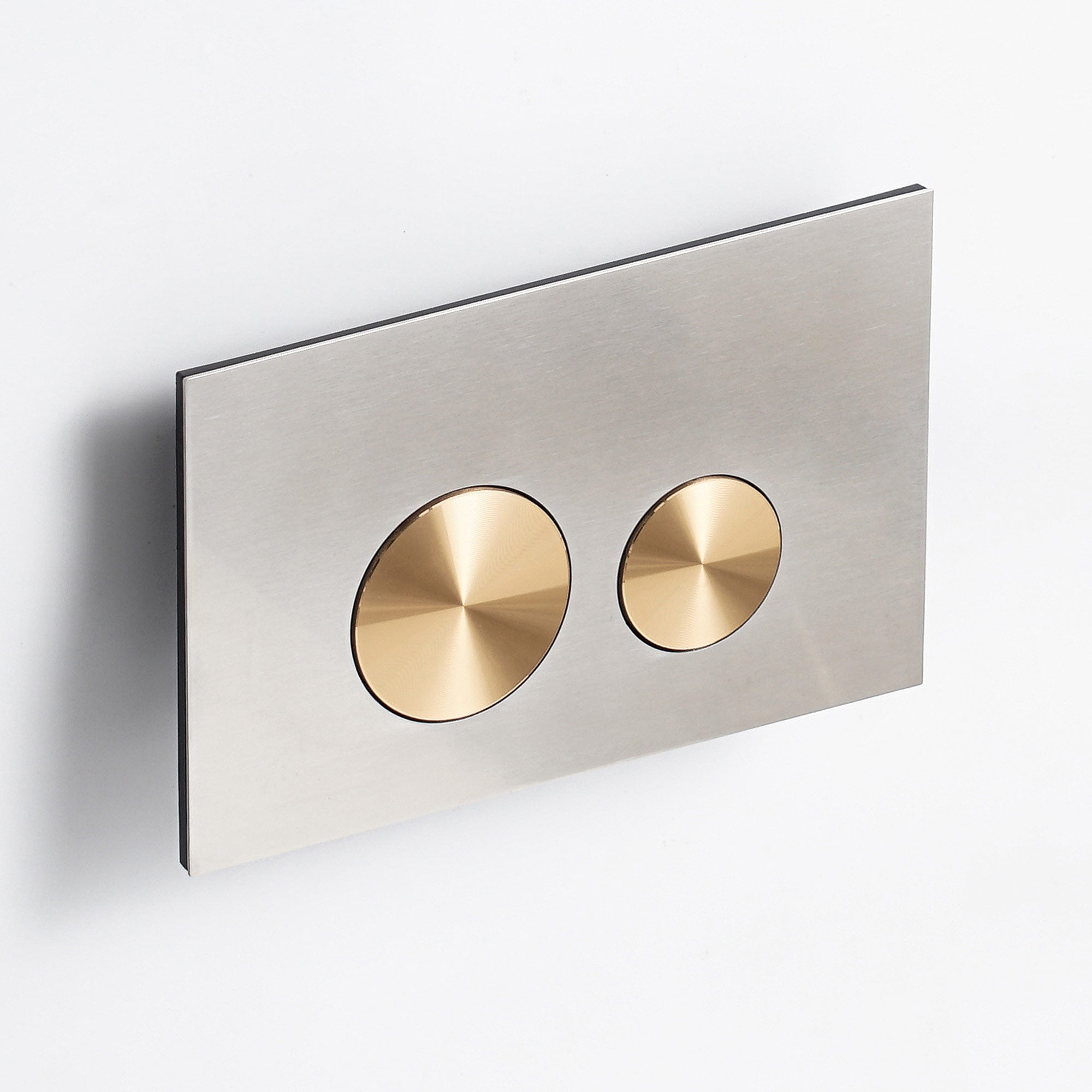 Push plate stainless steel / brushed gold - Compatible with Geberit Sigma (UP 320)