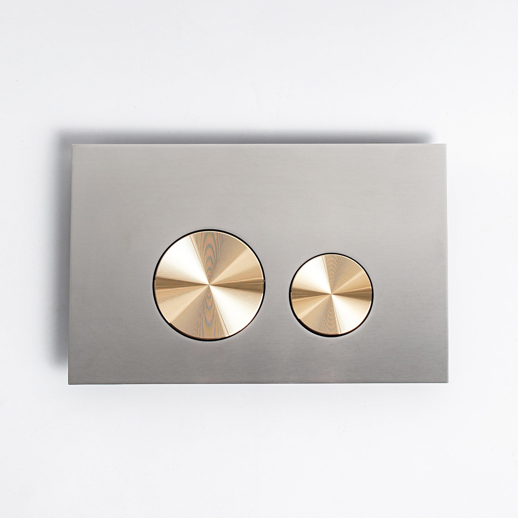 Push plate stainless steel / brushed gold - Compatible with Geberit Sigma (UP 320)