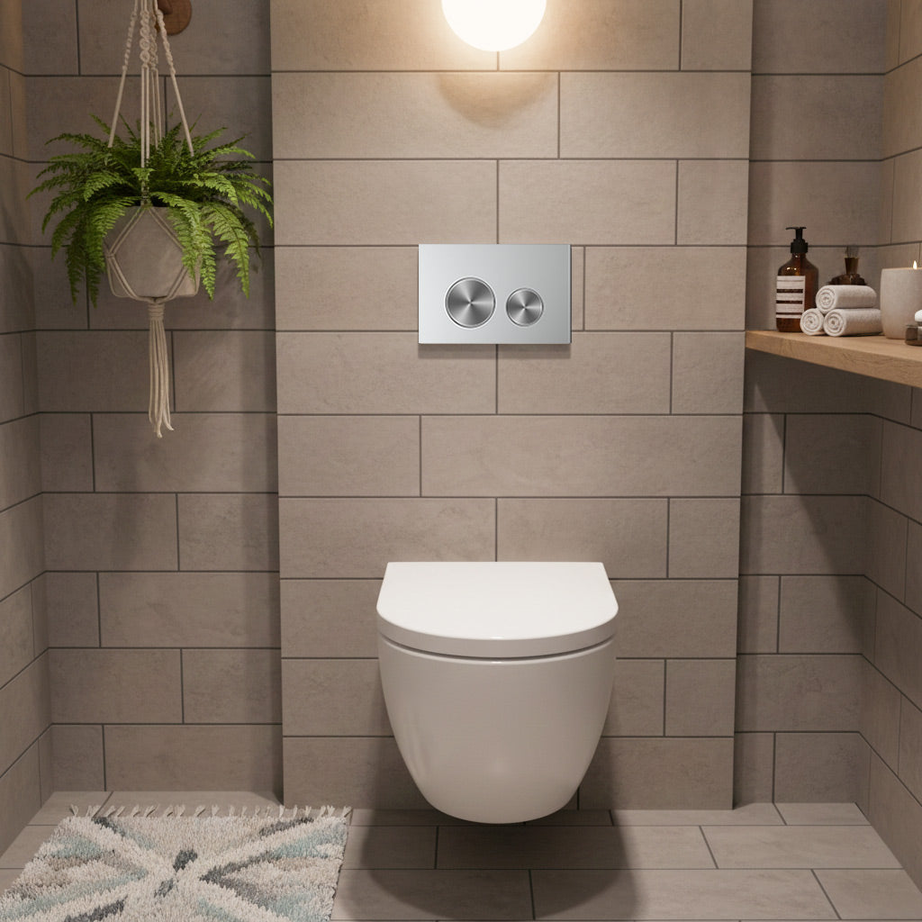 Placa pulsadora de acero inoxidable / Gunmetal cepillado - Compatible con Geberit Sigma (UP 320)