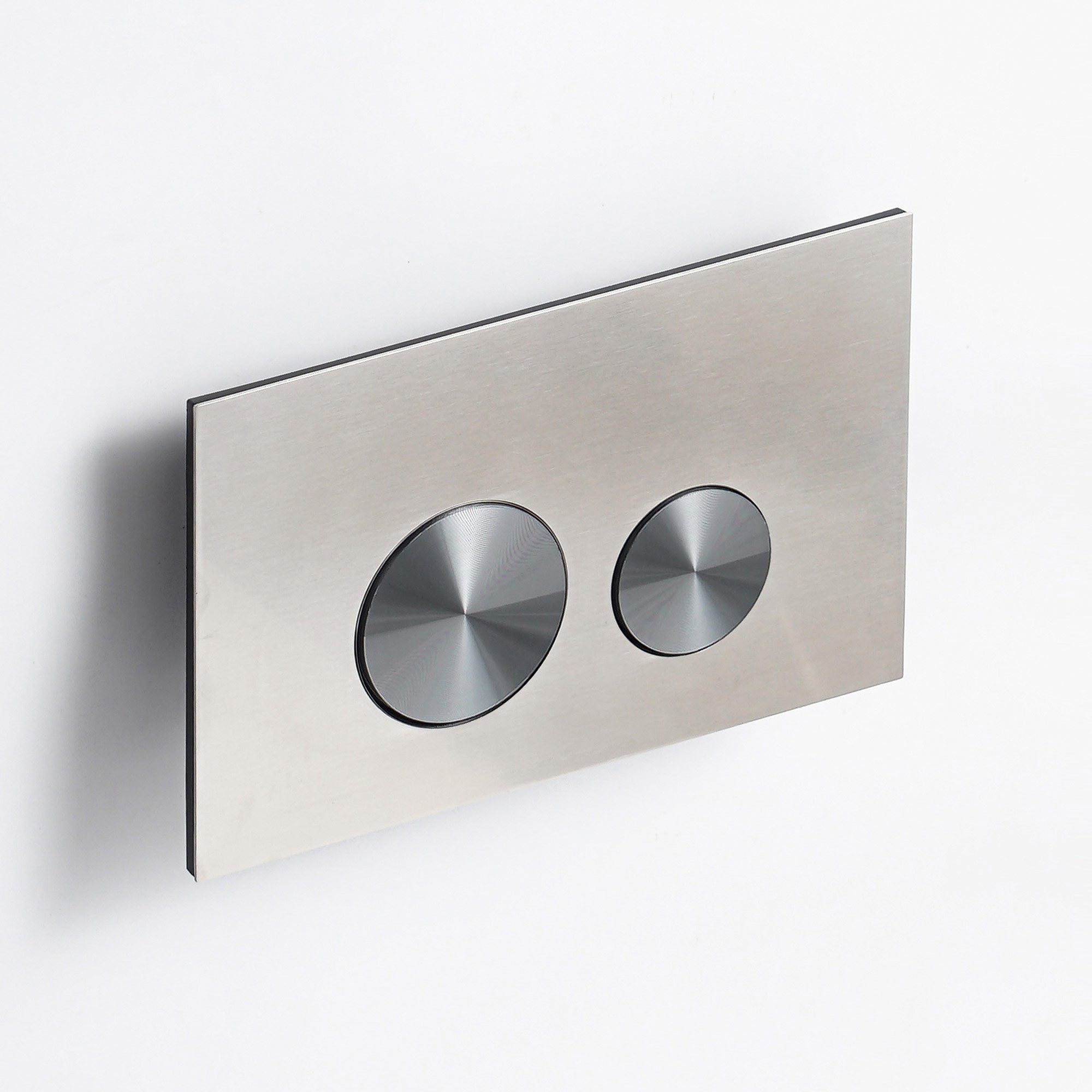 Push plate stainless steel / brushed gunmetal - Compatible with Geberit Sigma (UP 320)