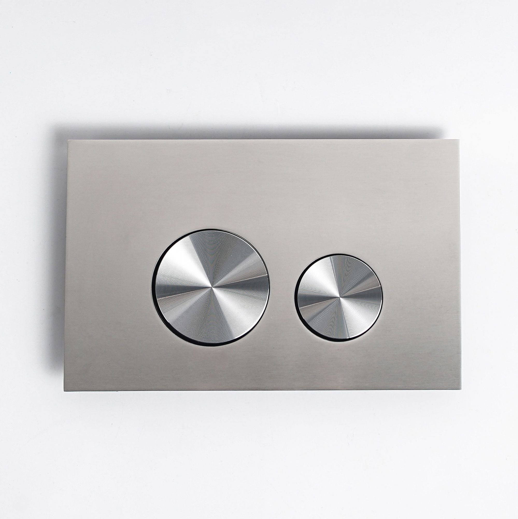 Push plate stainless steel / brushed gunmetal - Compatible with Geberit Sigma (UP 320)