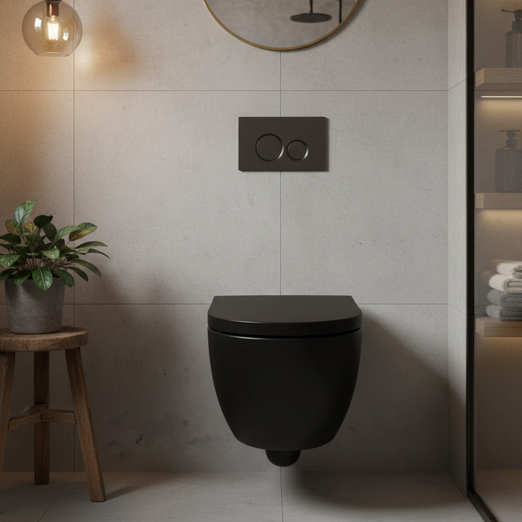 Plaque de commande noir mat - Compatible avec Geberit Sigma (UP 320)