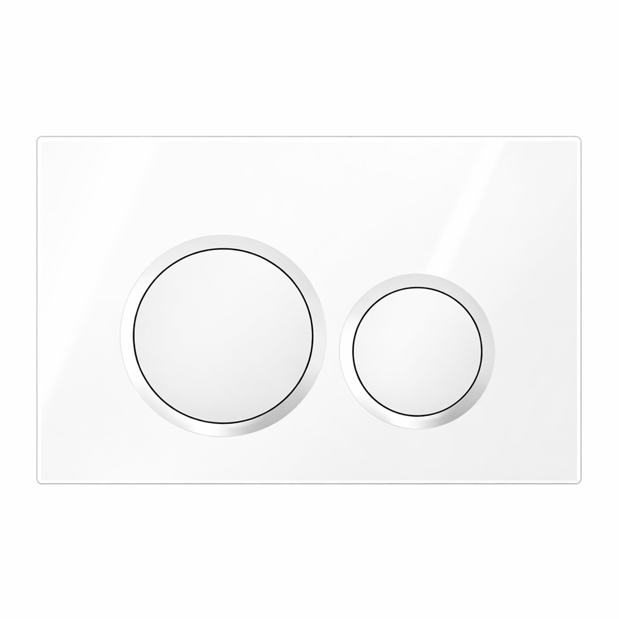 Plaque de pression blanche brillante - Compatible avec Geberit Sigma (UP 320)