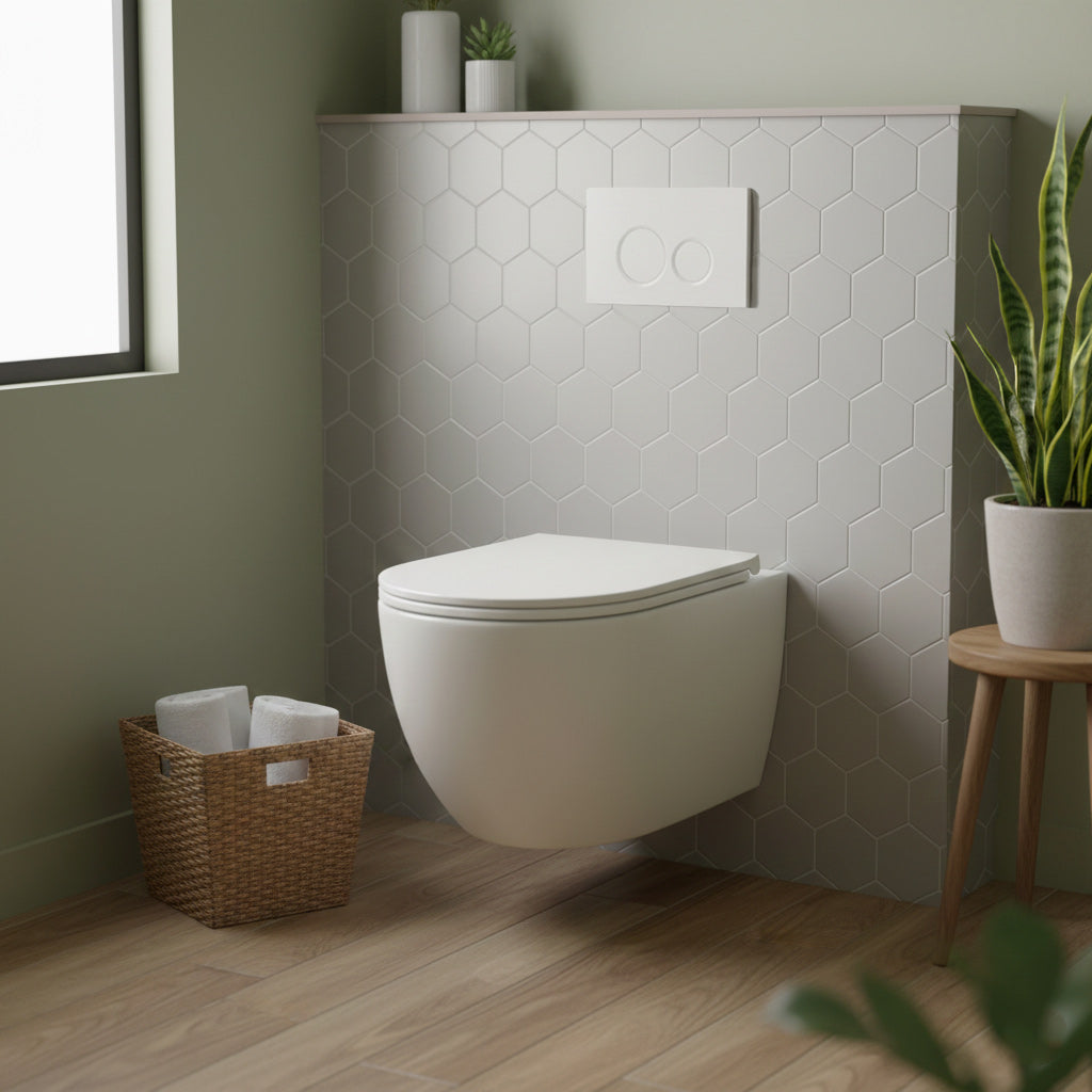 Plaque de pression blanche brillante - Compatible avec Geberit Sigma (UP 320)