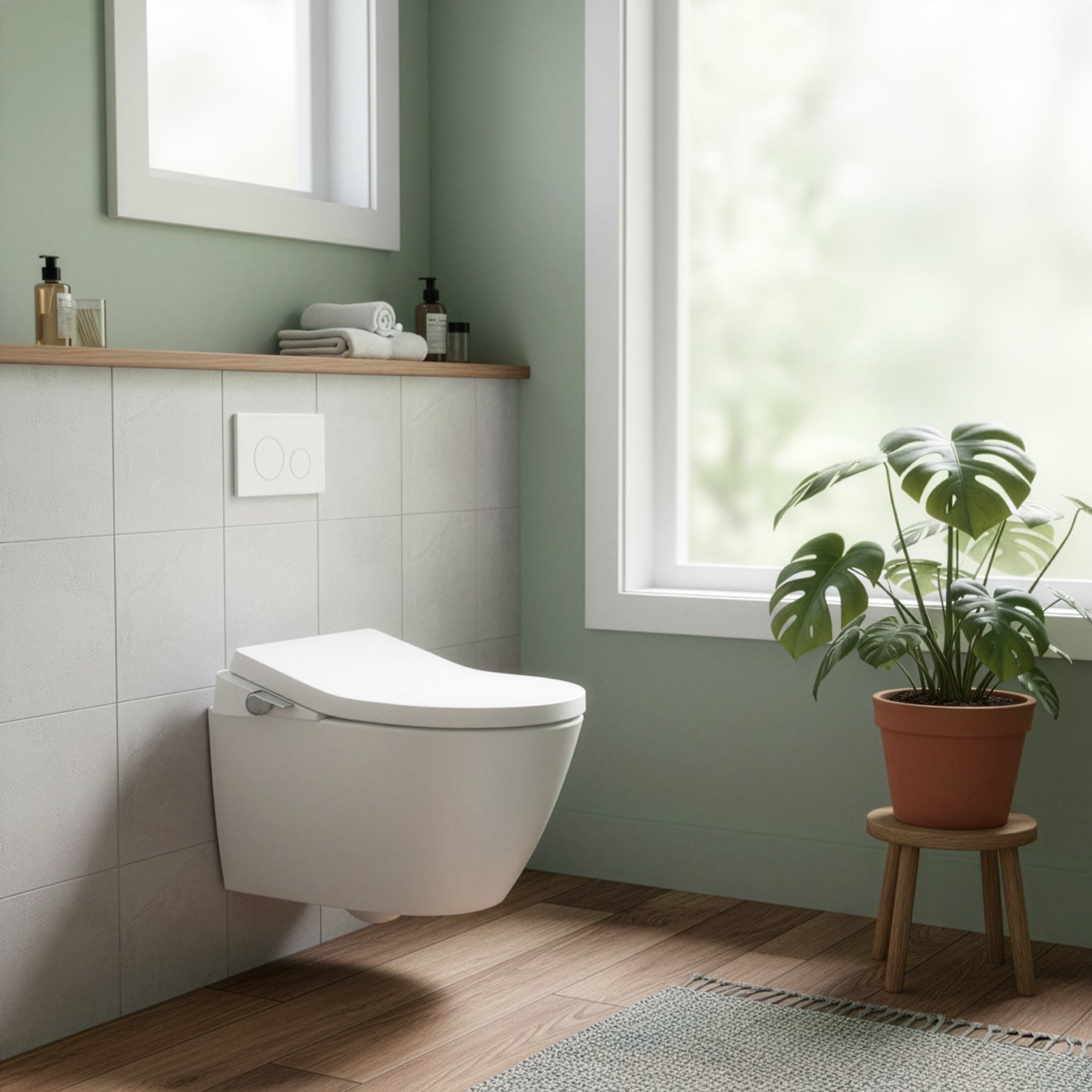 Elektronisches Dusch-WC Aufsatz Aqua Comfort mit Warmwasser, Sitzheizung & Nachtlicht