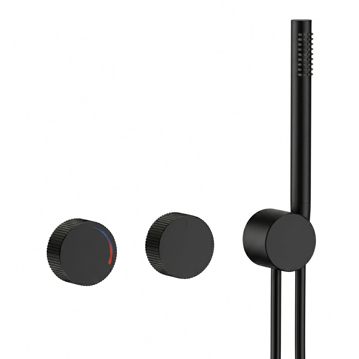 Park 2.0 Unterputz Thermostat 2-Wege Duscharmatur mit Handbrause in Schwarz Matt