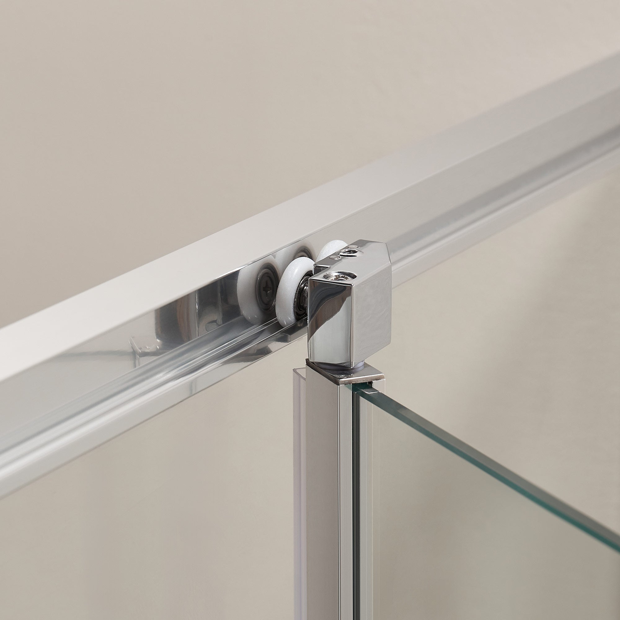 Nischendusche mit Drehtür 8 mm ESG Glas – Platzsparende Drehtür nach innen, Nano-versiegelt, Chrom