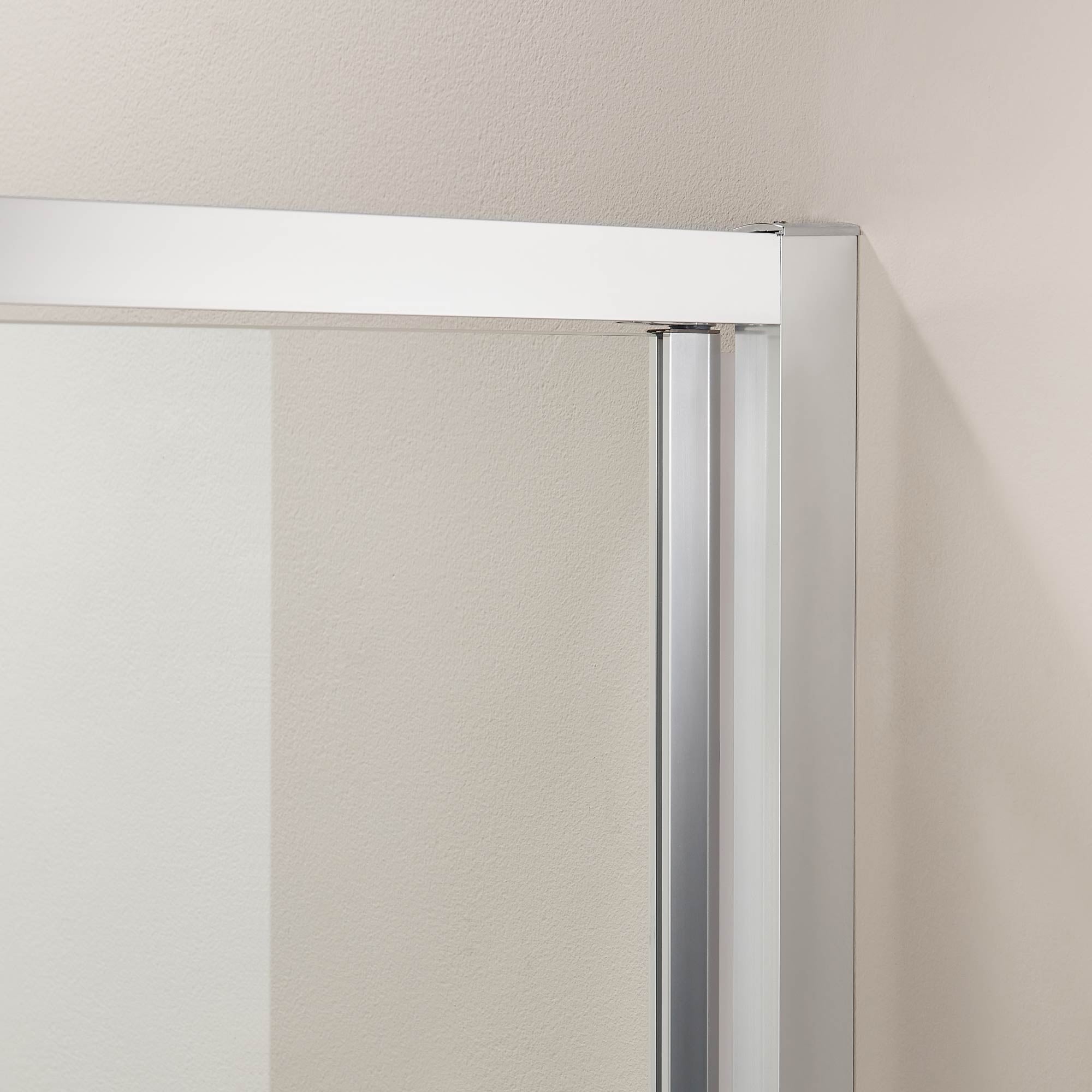 Nischendusche mit Drehtür 8 mm ESG Glas – Platzsparende Drehtür nach innen, Nano-versiegelt, Chrom