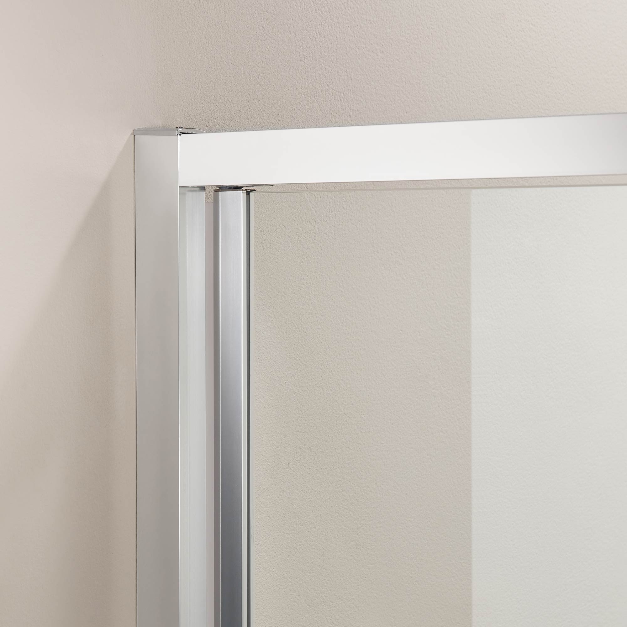 Eckdusche 8 mm ESG Glas – Platzsparende Drehtür nach innen, Nano-versiegelt, Chrom
