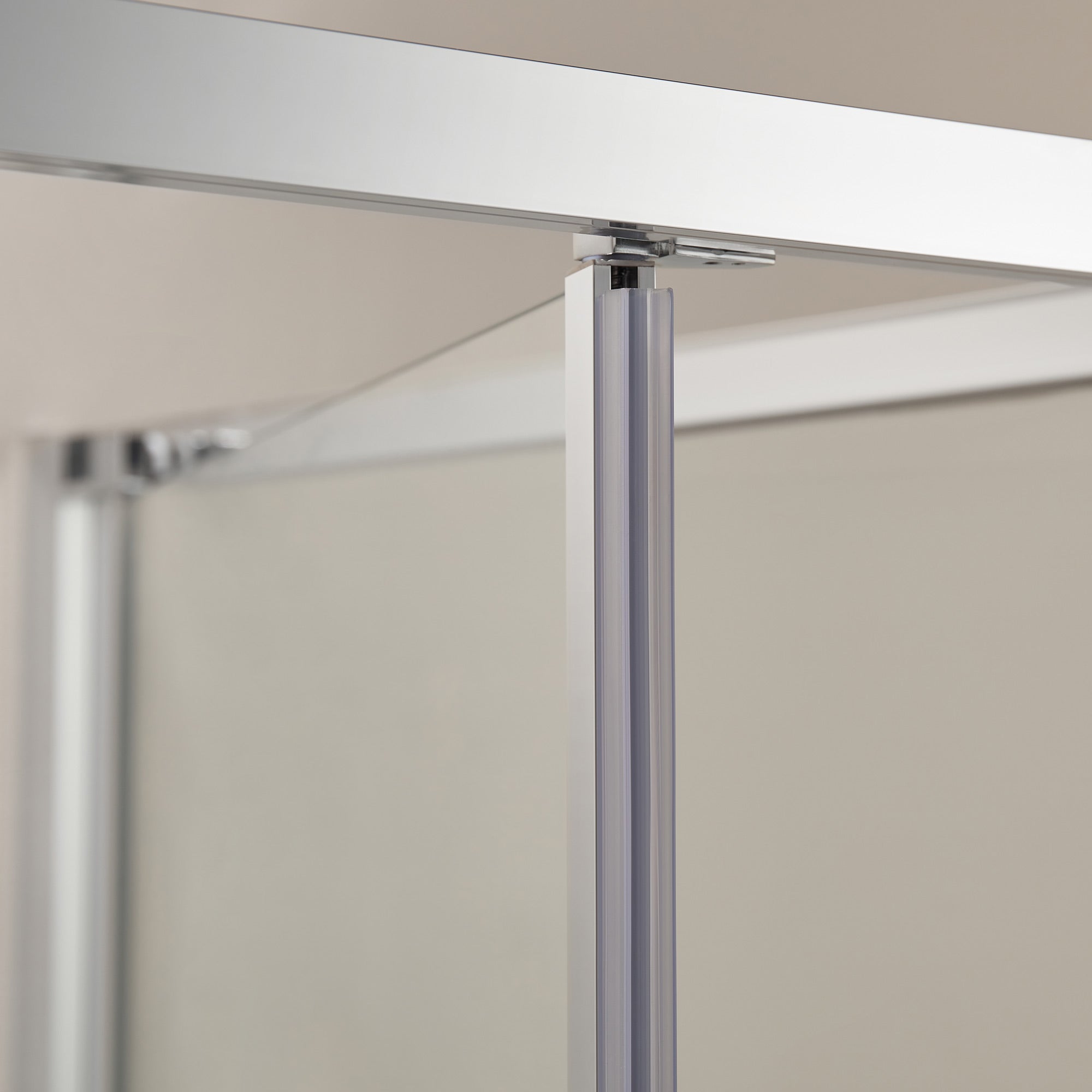 Eckdusche 8 mm ESG Glas – Platzsparende Drehtür nach innen, Nano-versiegelt, Chrom