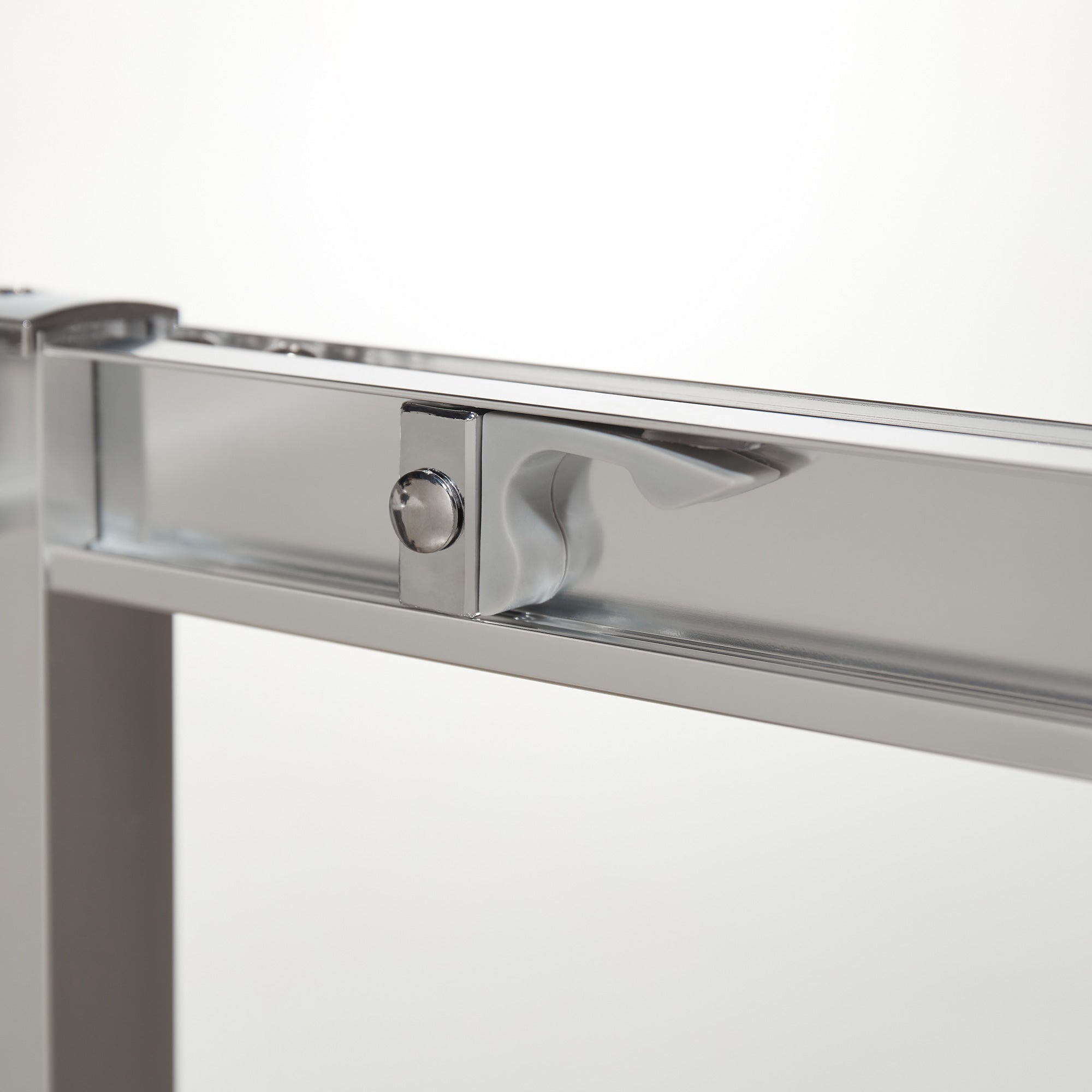 Eckdusche 8 mm ESG Glas – Platzsparende Drehtür nach innen, Nano-versiegelt, Chrom