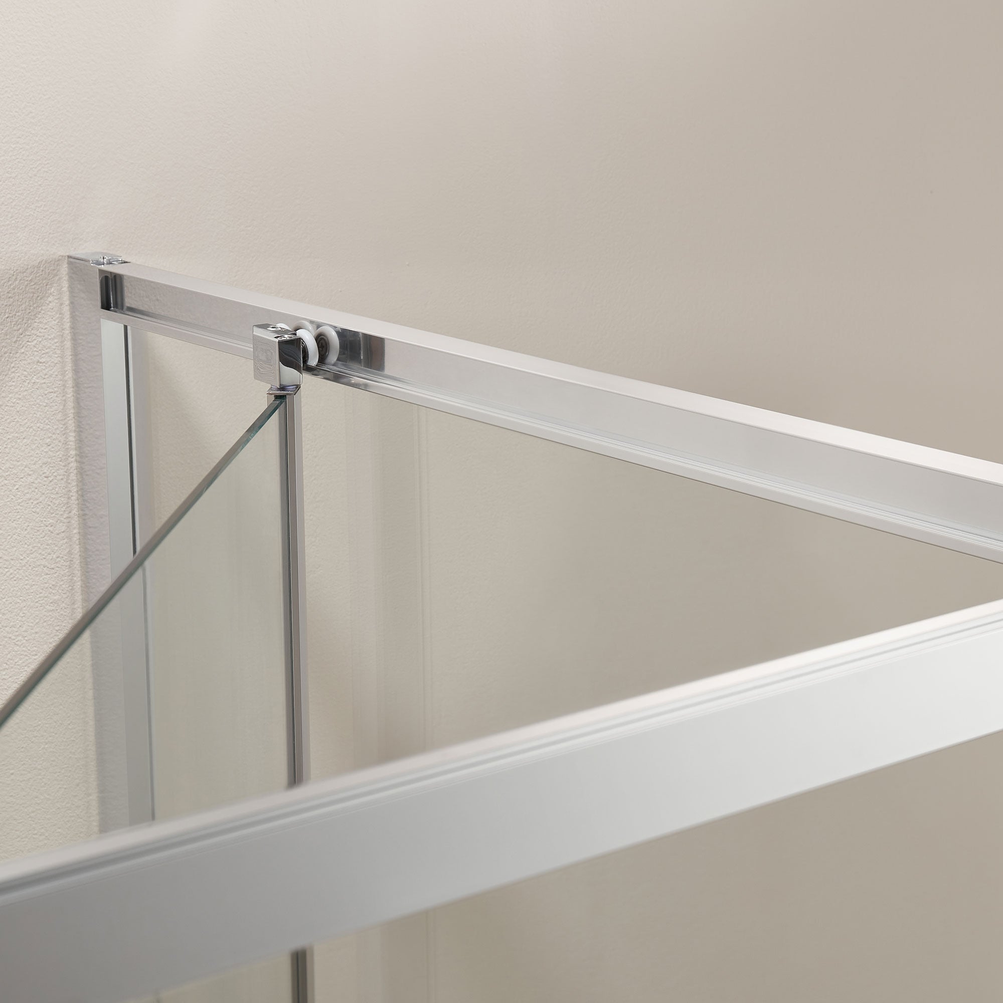 Eckdusche 8 mm ESG Glas – Platzsparende Drehtür nach innen, Nano-versiegelt, Chrom