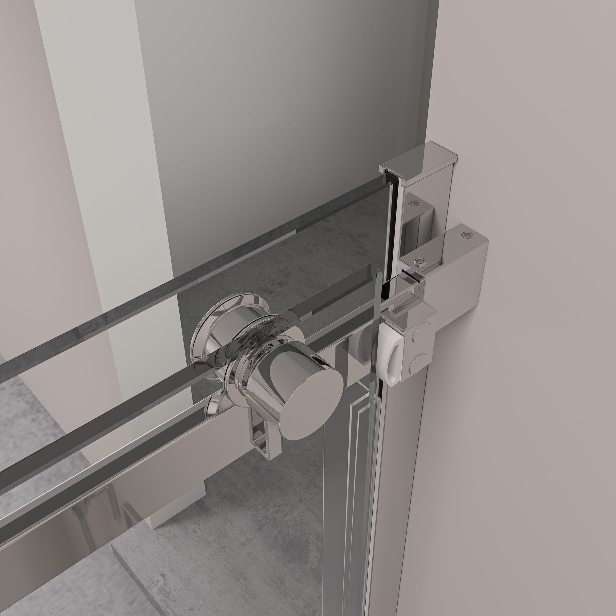 Sprchový kút s posuvnými dverami – 8 mm bezpečnostné sklo / Chrom