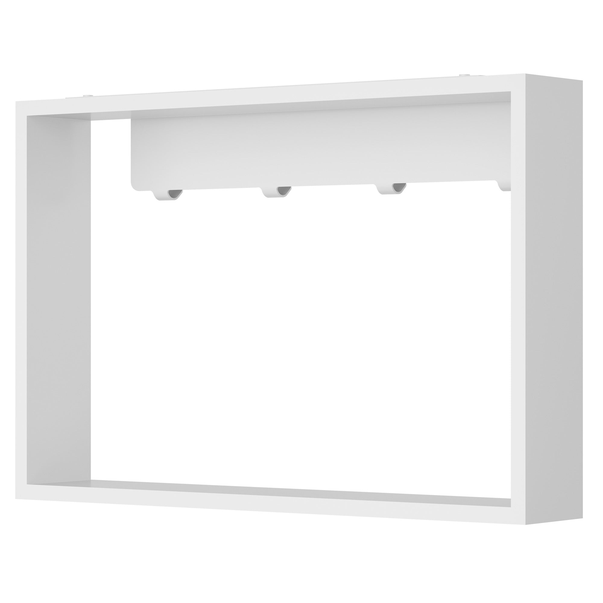 Nástěnná výklenková skříňka WallSpace černá matná / bílá matná s policí & háky / 40x40 nebo 60x40 cm