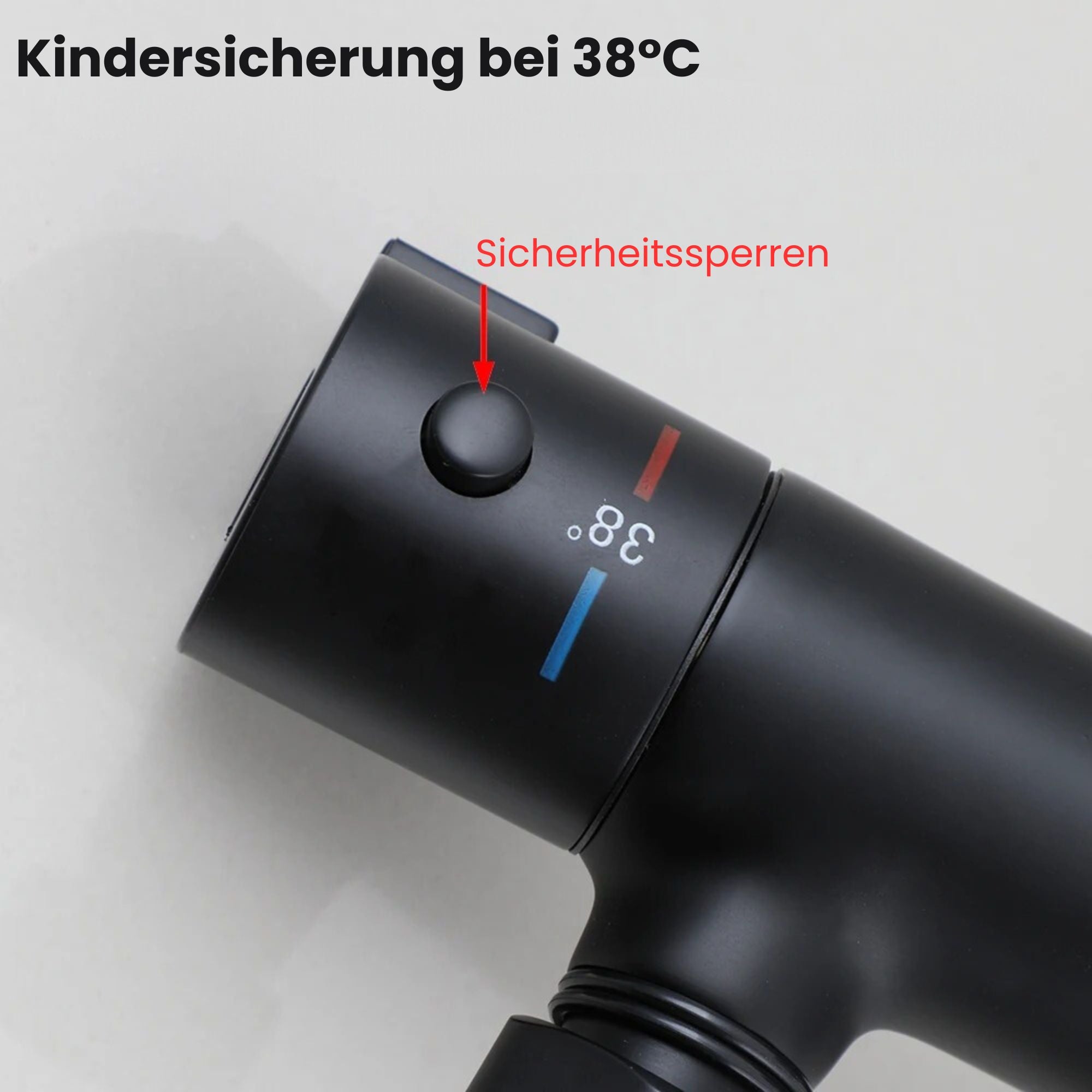 Colonne de douche thermostatique Highline Pro avec douche de pluie et douchette à main noir mat