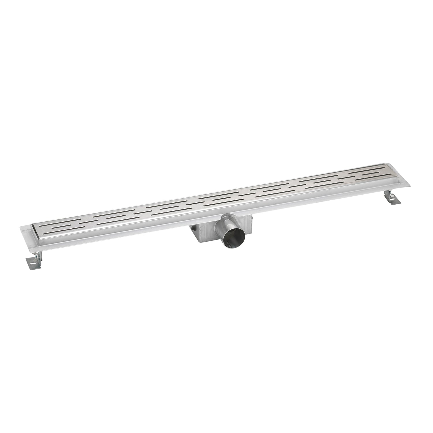 Canaletta doccia professionale con griglia di scarico 60-140cm in acciaio inox