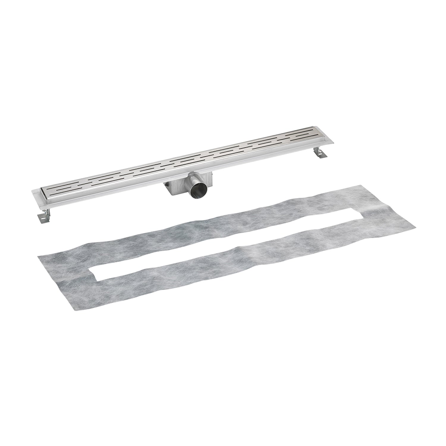 Canaletta doccia professionale con griglia di scarico 60-140cm in acciaio inox