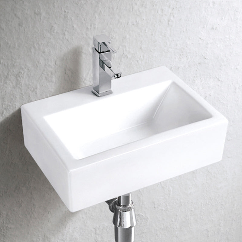 Wc ospiti lavabo sospeso o da appoggio in ceramica Soho bordo sottile 43 x 30 cm