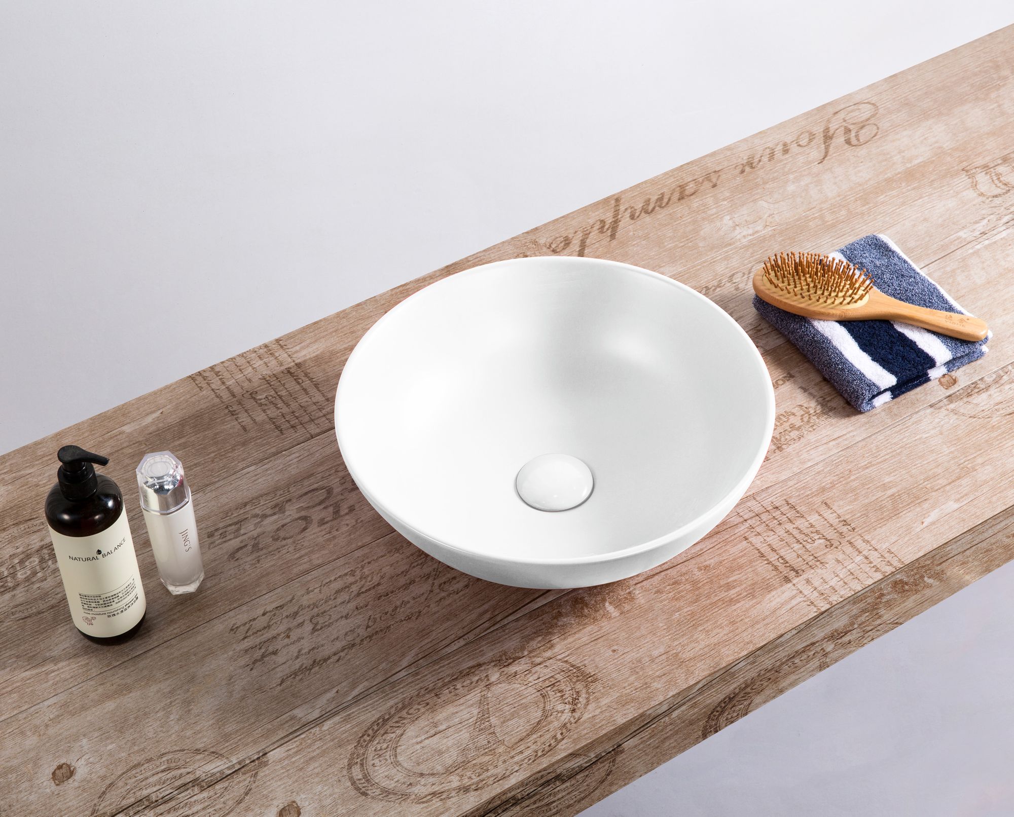 Lavabo rotondo in ceramica Highline opaco bianco 40 cm