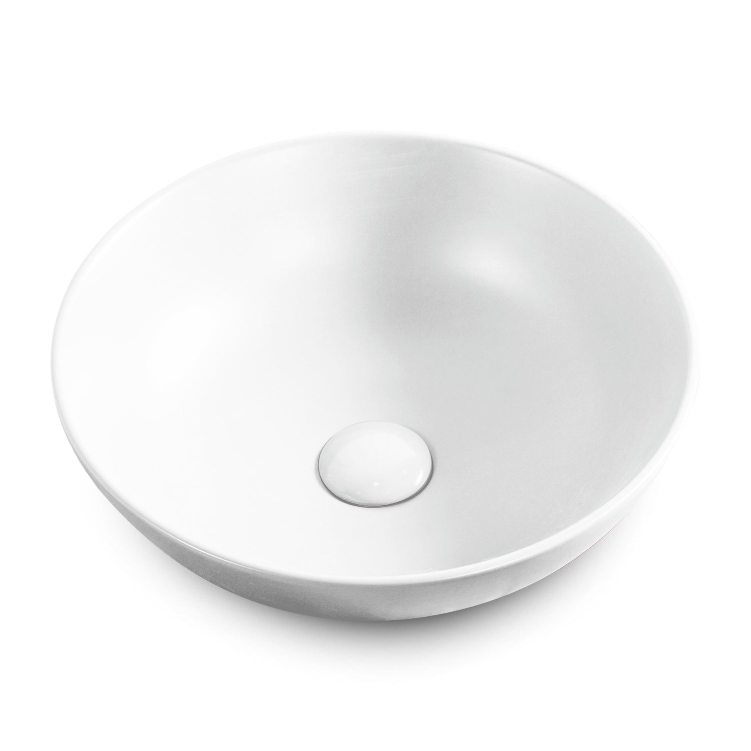 Lavabo rotondo in ceramica Highline opaco bianco 40 cm
