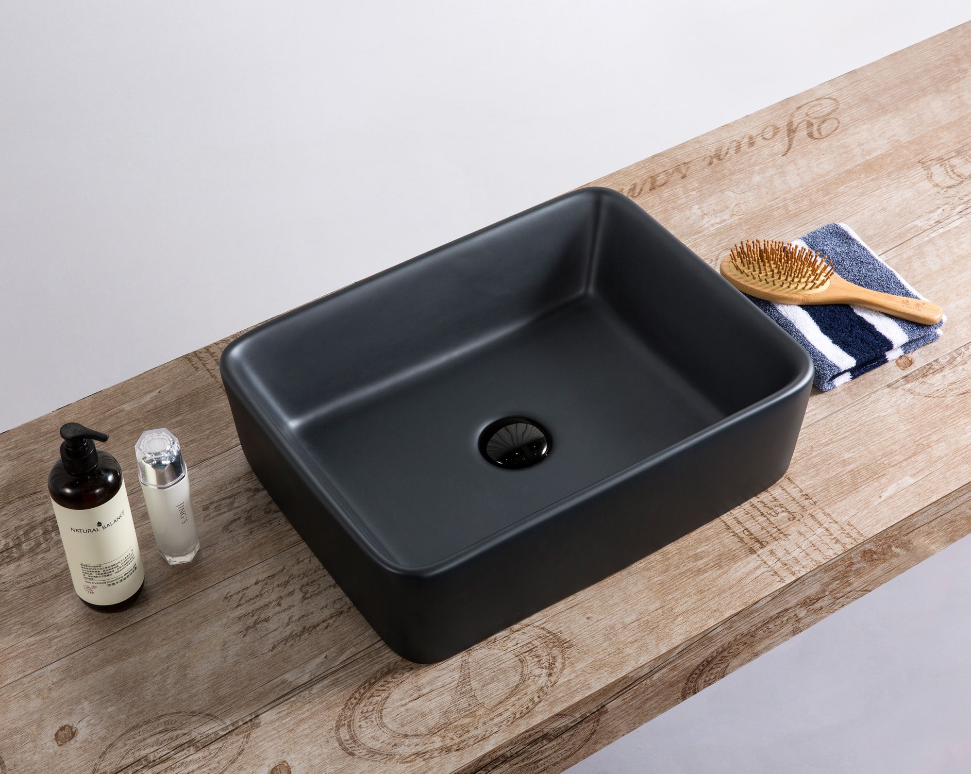 Lavabo in ceramica Soho nero opaco 48 cm