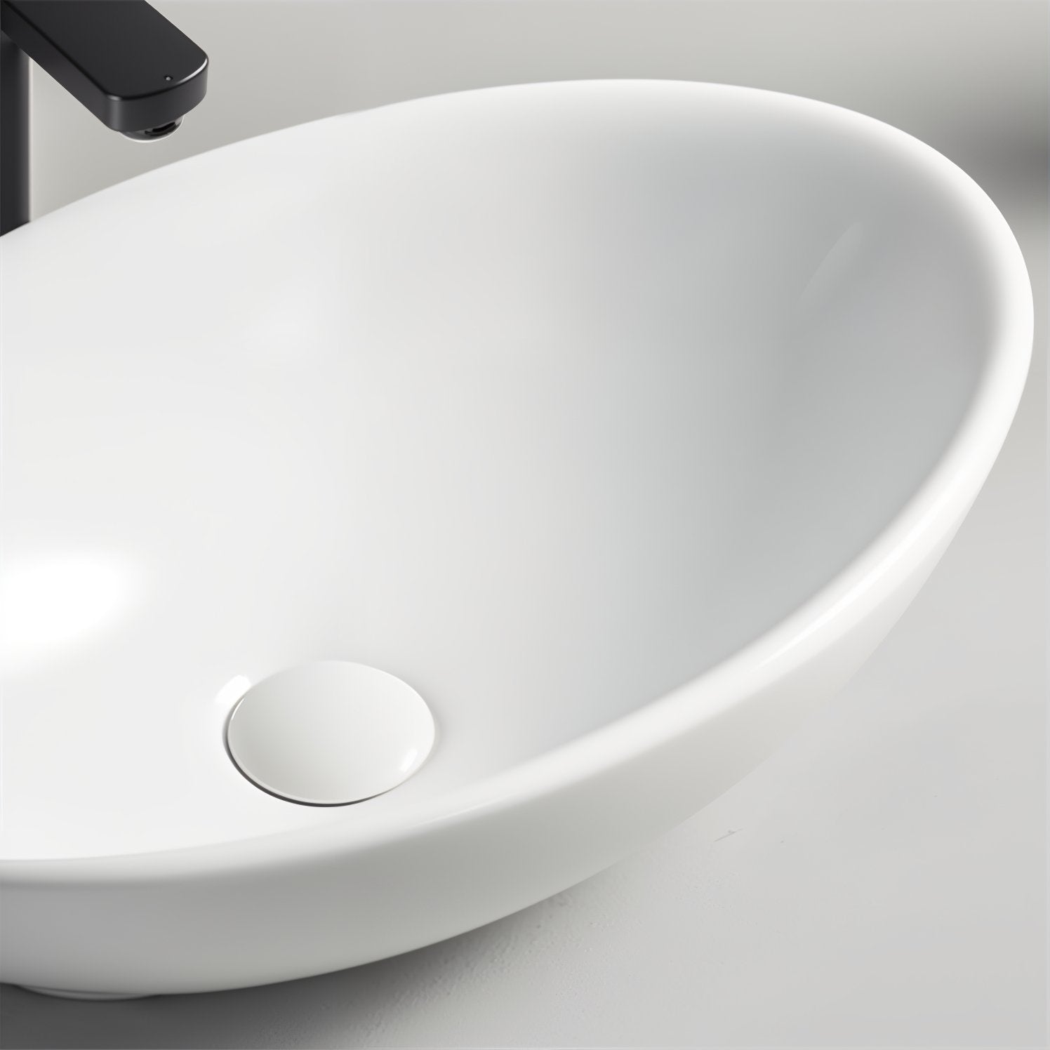 Lavabo in ceramica Park Brillante Bianco 52 cm