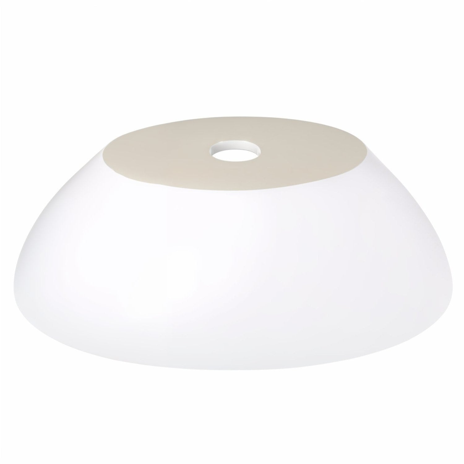 Lavabo Park en céramique fine, coloris blanc brillant, à poser sans trou pour robinet, dimensions 400 x 340 x 145 mm
