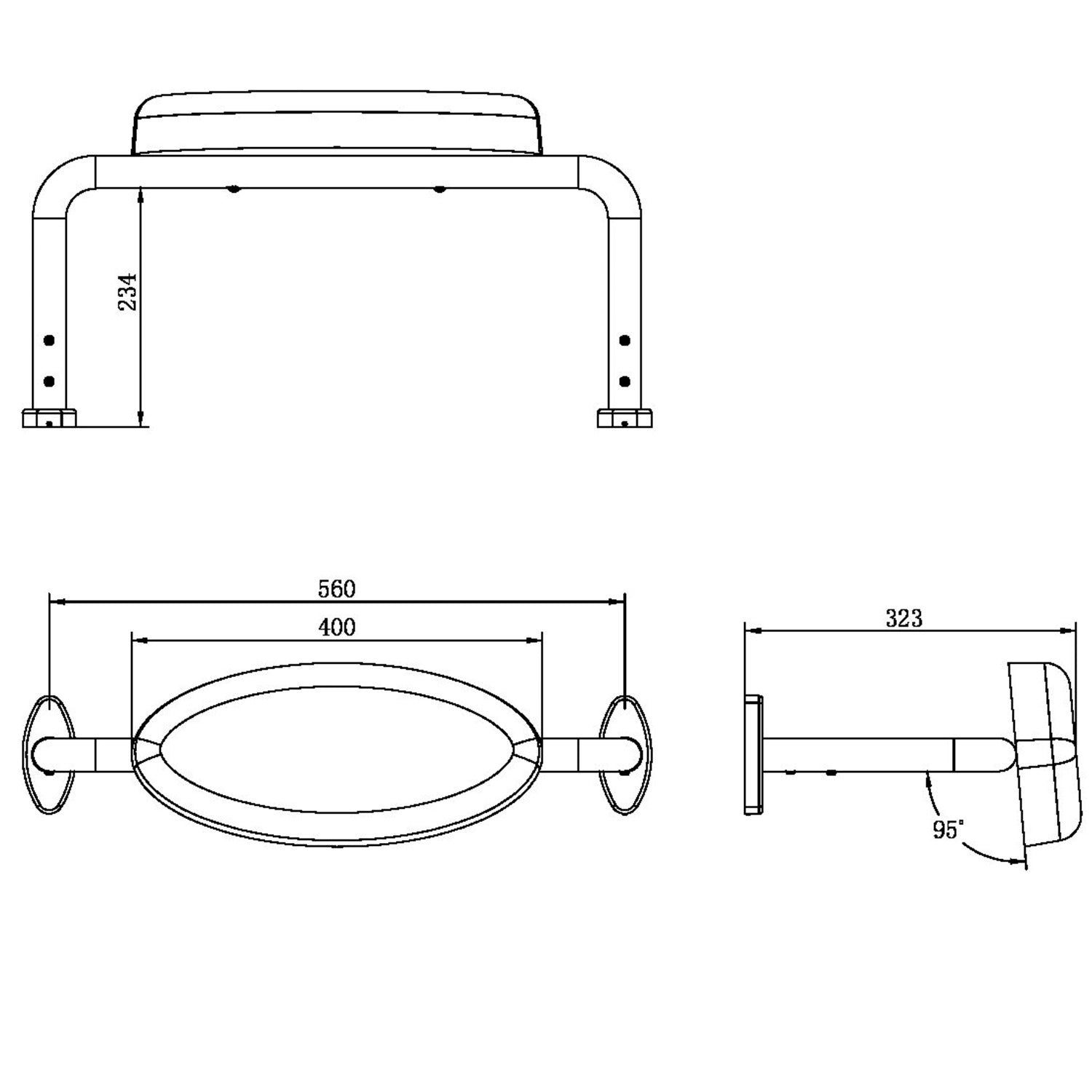 Mecca CARE Support de dos WC DDA