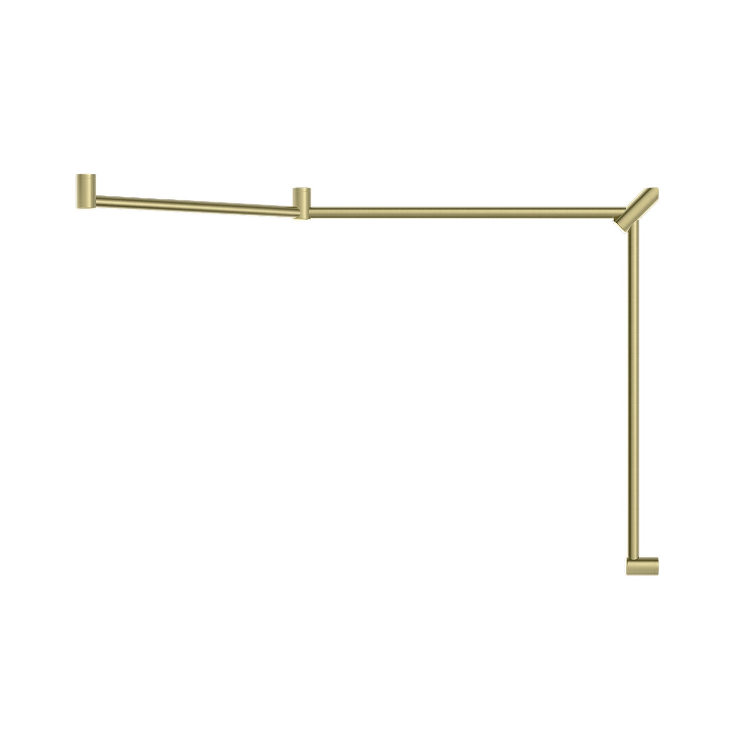 Ensemble de poignées de soutien WC DDA Mecca CARE 32 mm, 45° continu, 750 x 965 x 1025 mm