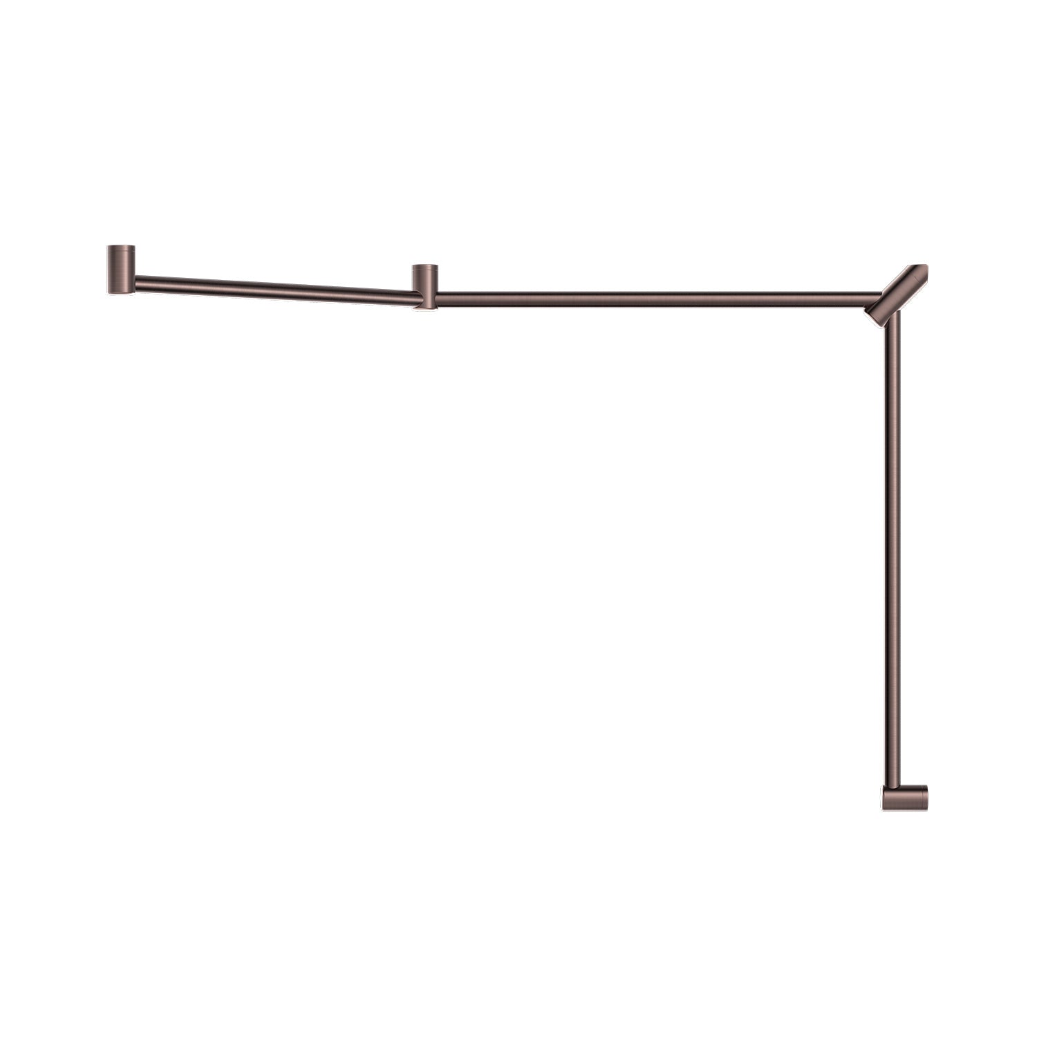 Mecca CARE 32 mm DDA WC madlo, sada, 45° priebežné, 750 x 965 x 1025 mm oporné madlo