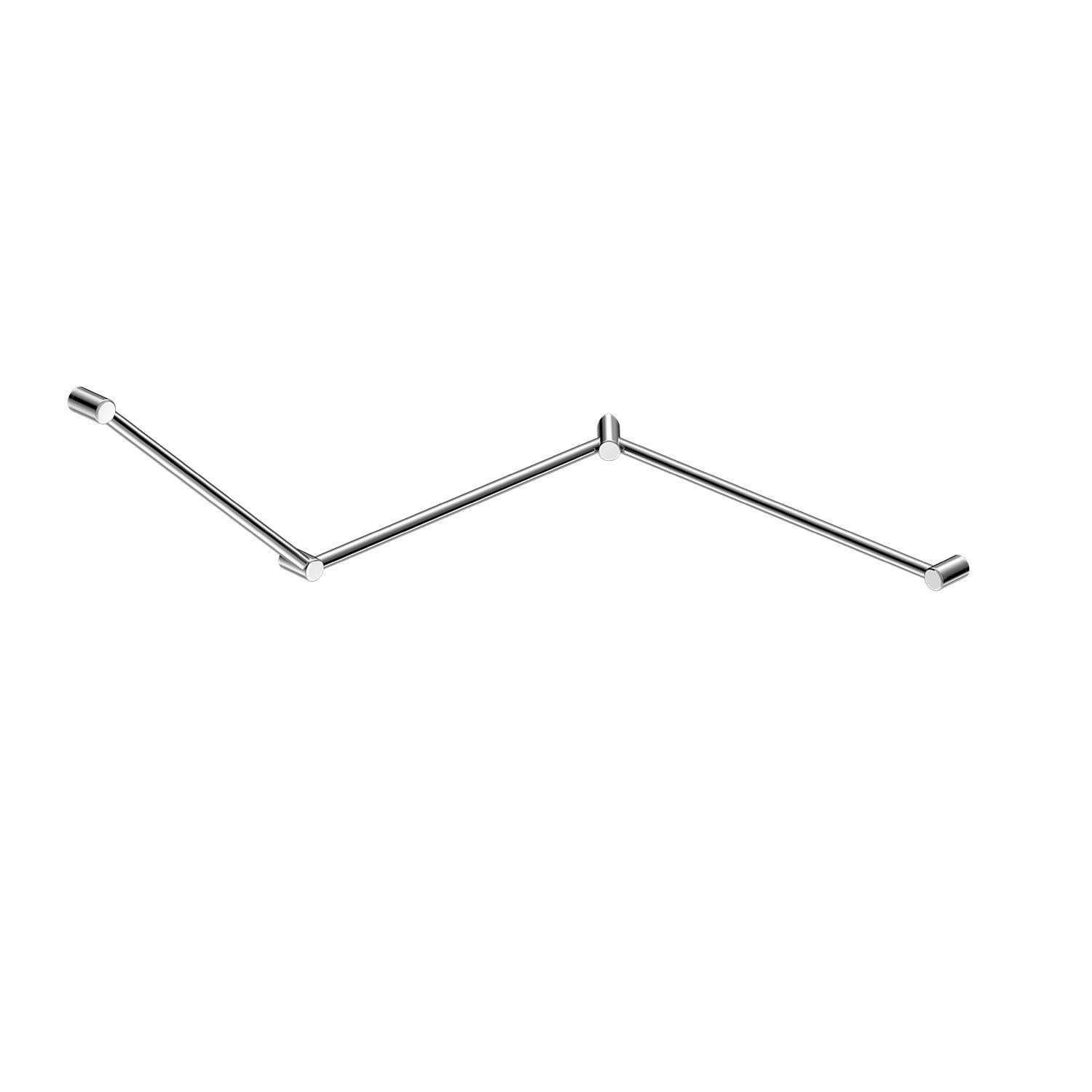 Ensemble de poignées de soutien WC DDA Mecca CARE 32 mm, 45° continu, 750 x 965 x 1025 mm