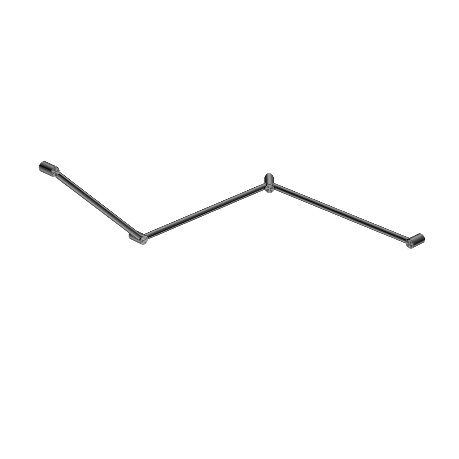 Mecca CARE 32 mm DDA WC madlo, sada, 45° priebežné, 750 x 965 x 1025 mm oporné madlo