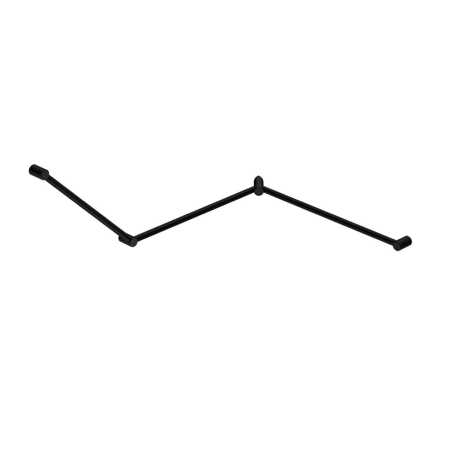 Ensemble de poignées de soutien WC DDA Mecca CARE 32 mm, 45° continu, 750 x 965 x 1025 mm