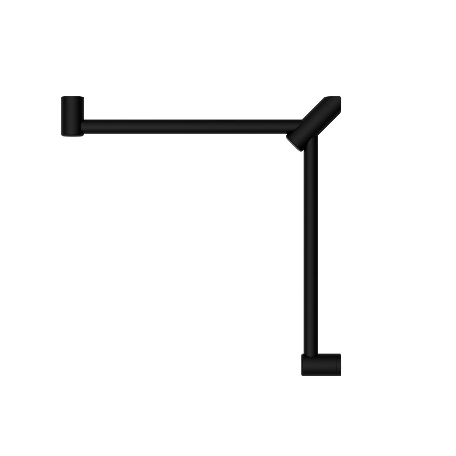 Mecca CARE 32mm rohový madlo (600x600mm) oporný držadlo s opierkou na nohy