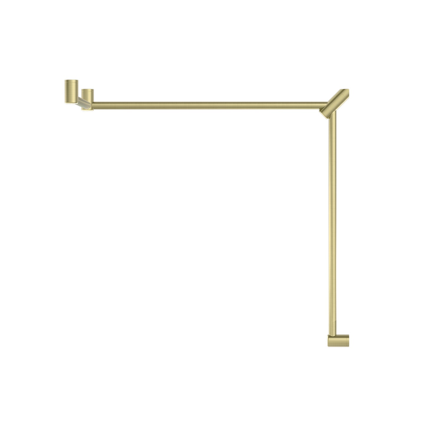 Ensemble de poignées de soutien WC DDA Mecca CARE 32 mm, 90° continu, 600 x 1065 x 1025 mm