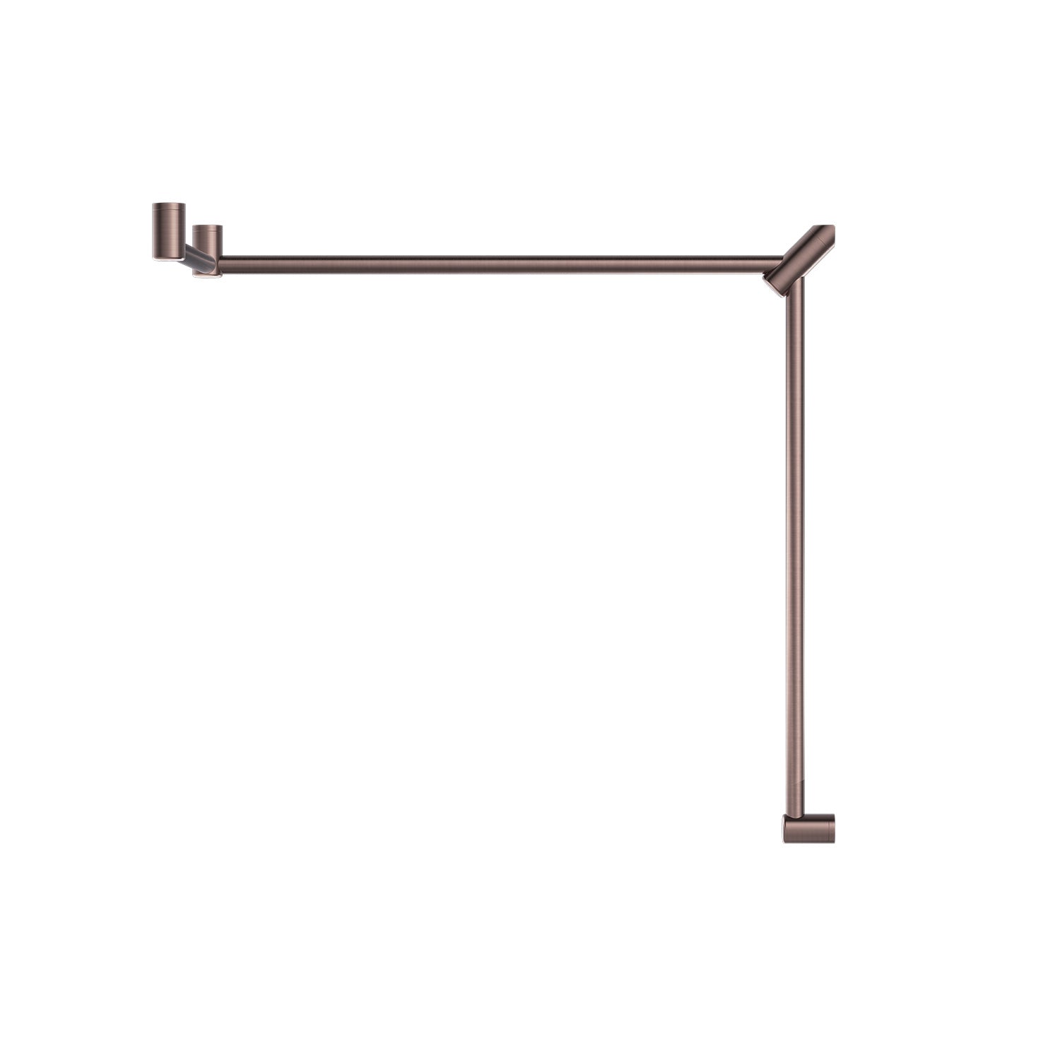 Ensemble de poignées de soutien WC DDA Mecca CARE 32 mm, 90° continu, 600 x 1065 x 1025 mm