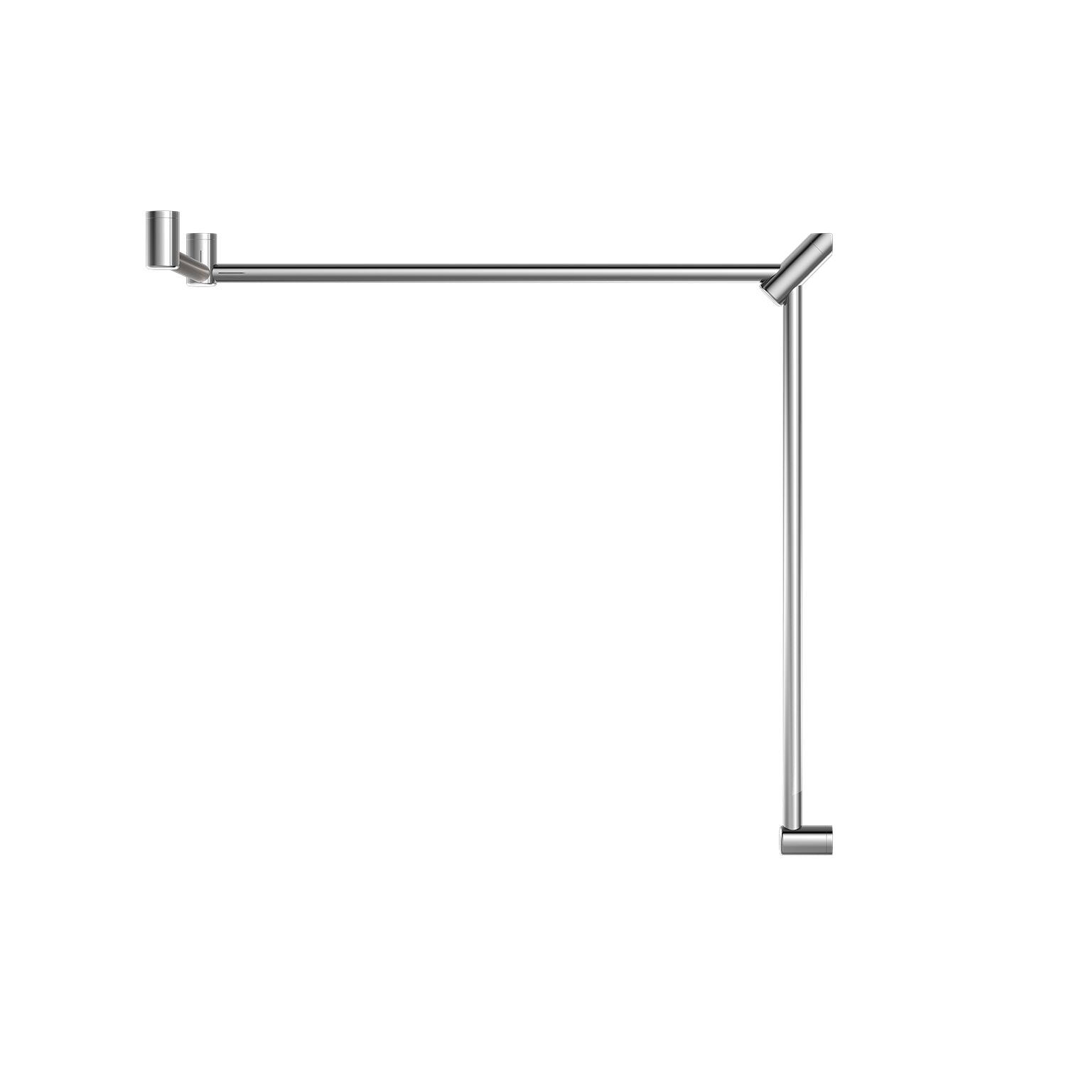 Ensemble de poignées de soutien WC DDA Mecca CARE 32 mm, 90° continu, 600 x 1065 x 1025 mm