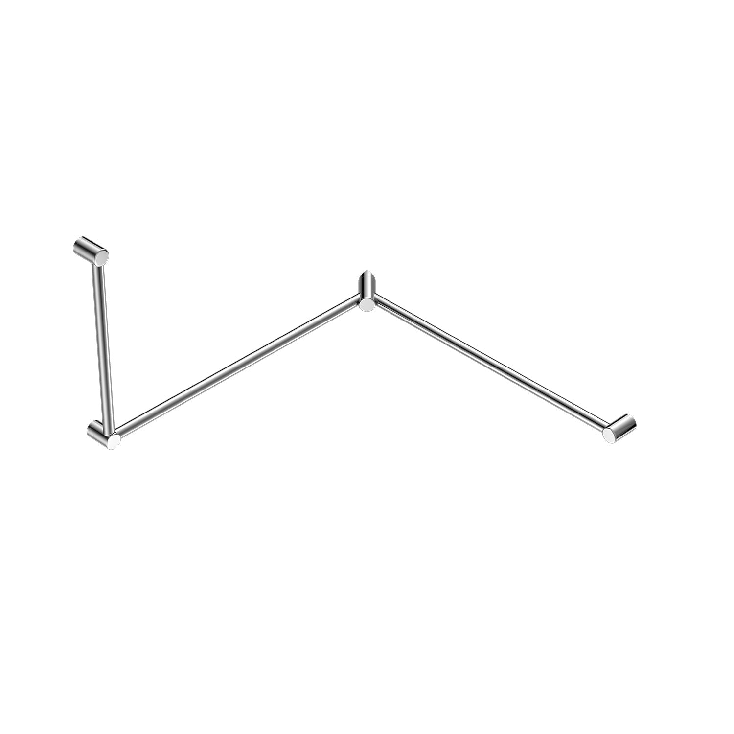 Ensemble de poignées de soutien WC DDA Mecca CARE 32 mm, 90° continu, 600 x 1065 x 1025 mm