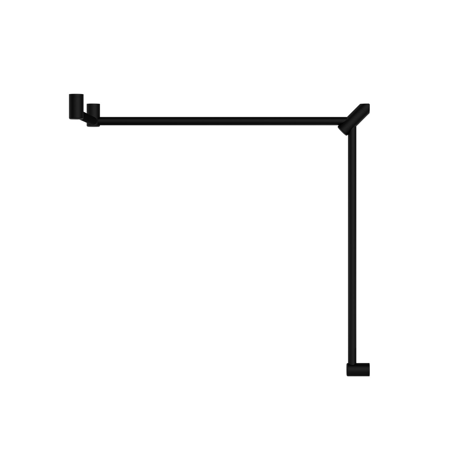 Ensemble de poignées de soutien WC DDA Mecca CARE 32 mm, 90° continu, 600 x 1065 x 1025 mm