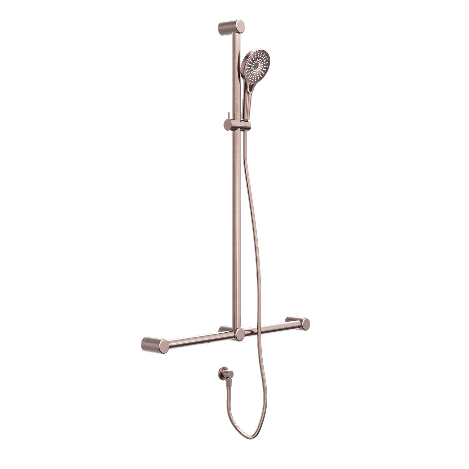 Barre de douche T Mecca CARE 32-MM avec appui et douchette de main, 1100X750MM