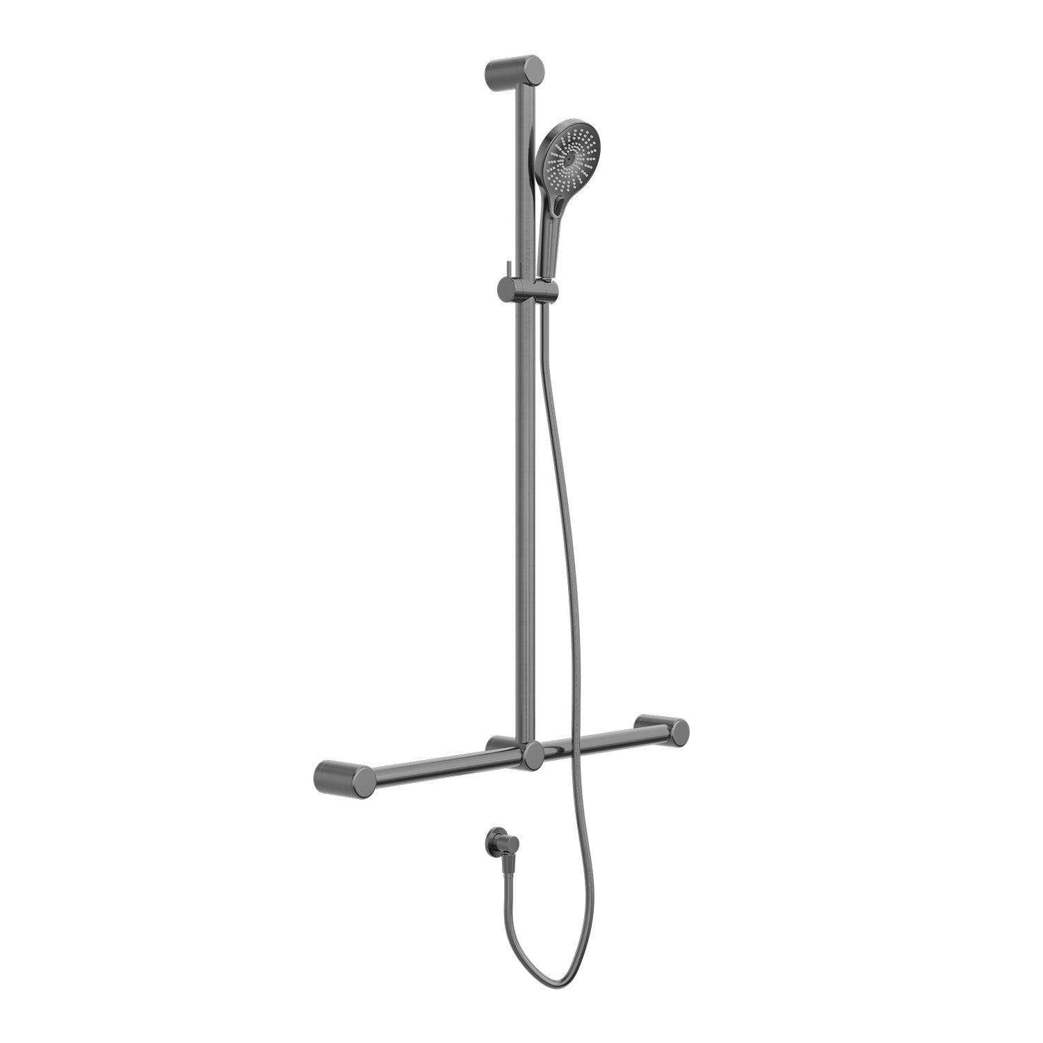 Barre de douche T Mecca CARE 32-MM avec appui et douchette de main, 1100X750MM