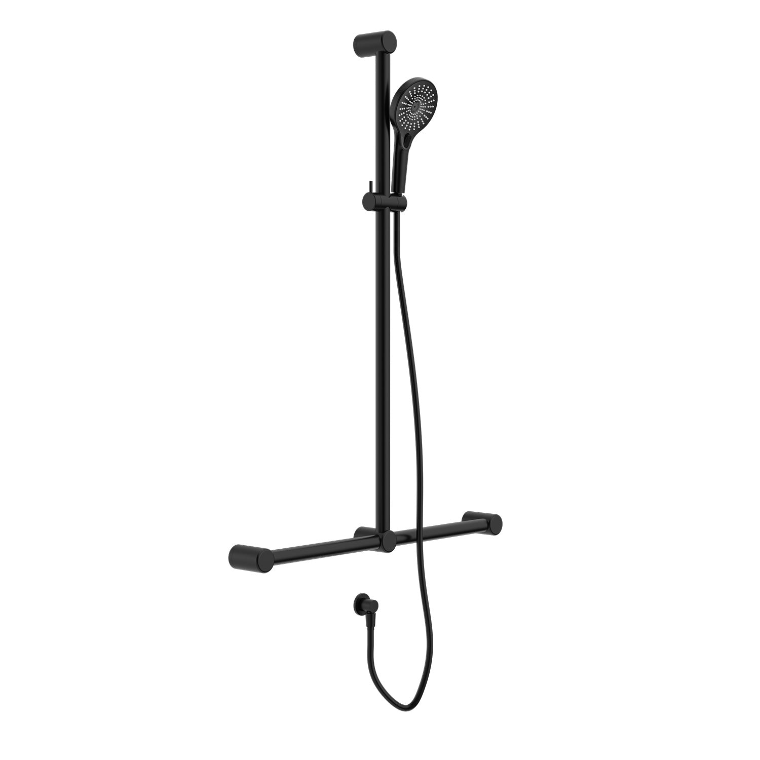 Barre de douche T Mecca CARE 32-MM avec appui et douchette de main, 1100X750MM