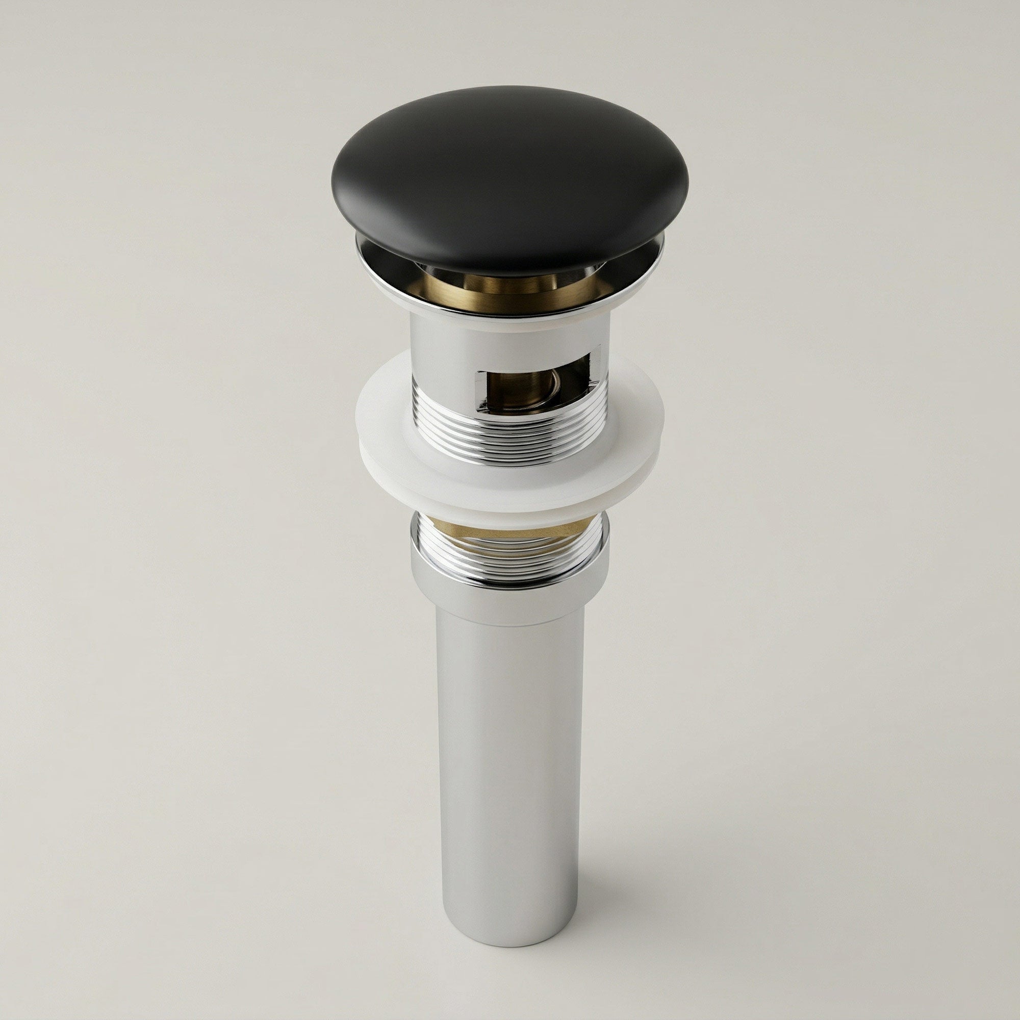 Mosdó lefolyó, pop-up szelep, fekete matt