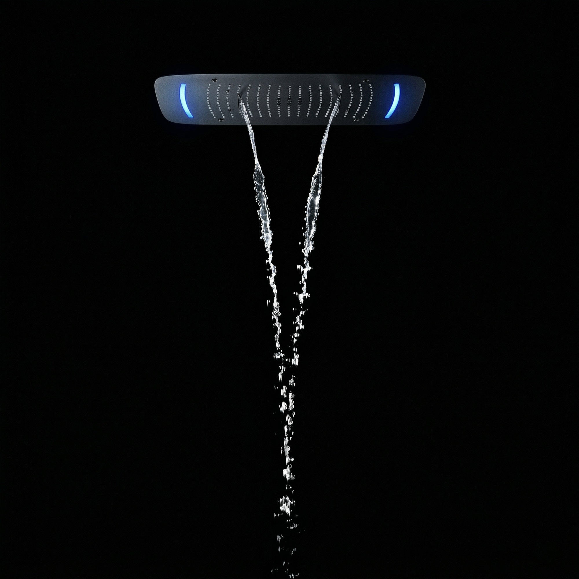 Stilform designová XL LED dešťová sprcha 68x43 cm Soho 2.0 v matně černé barvě